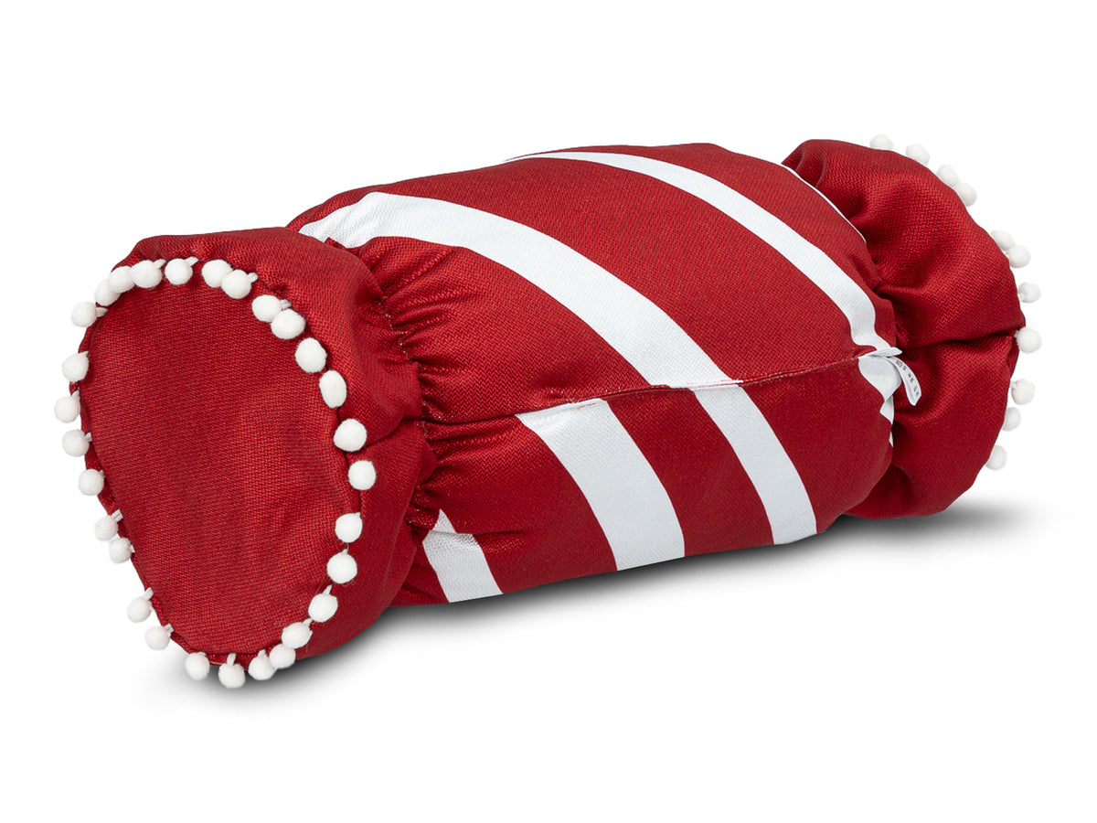 Cojin Navidad Caramelo Rojo y Blanco Forma Pequeno