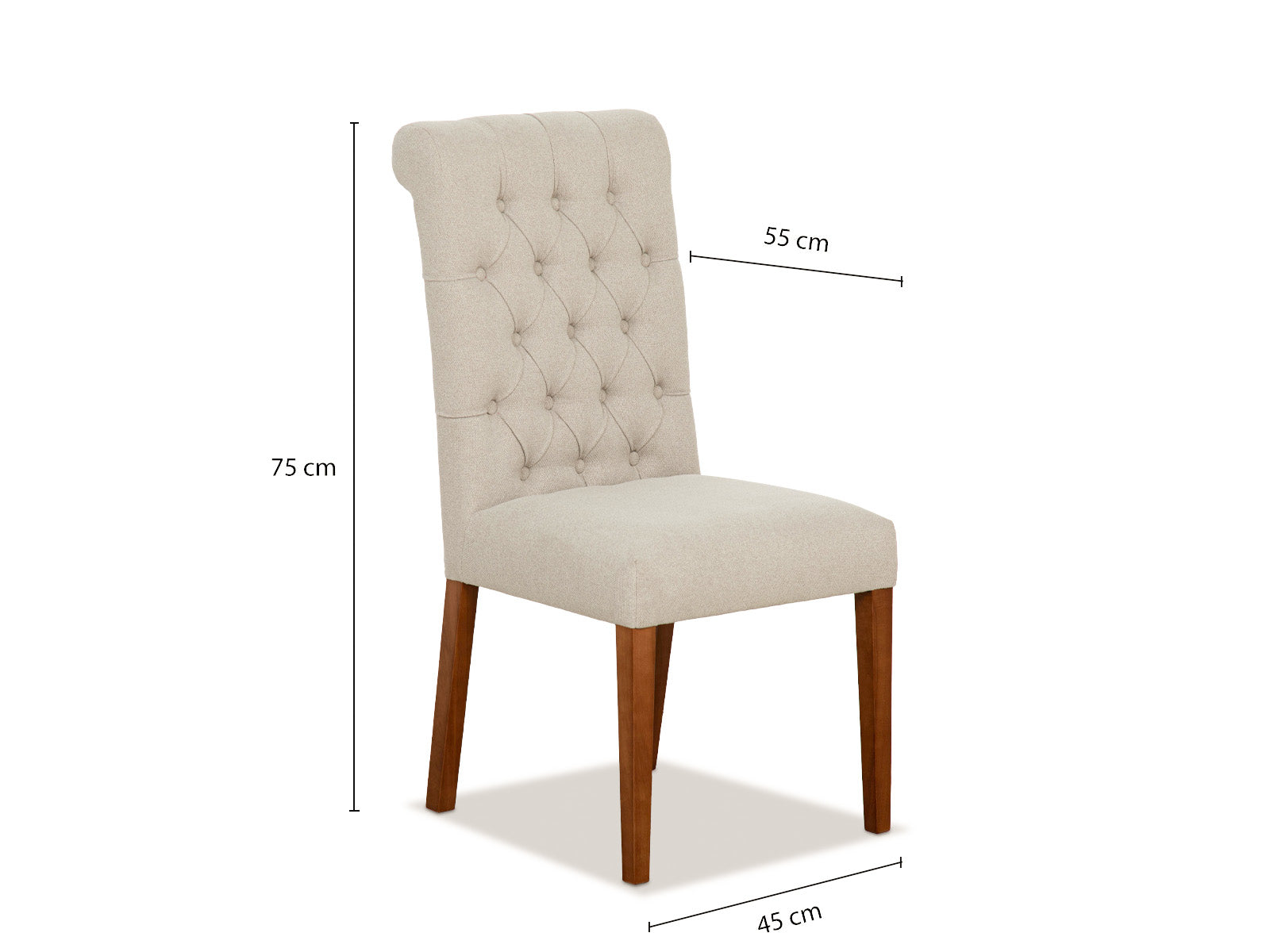 Silla Martini Capitoneada C/Miel #Color_Beige"T3213"