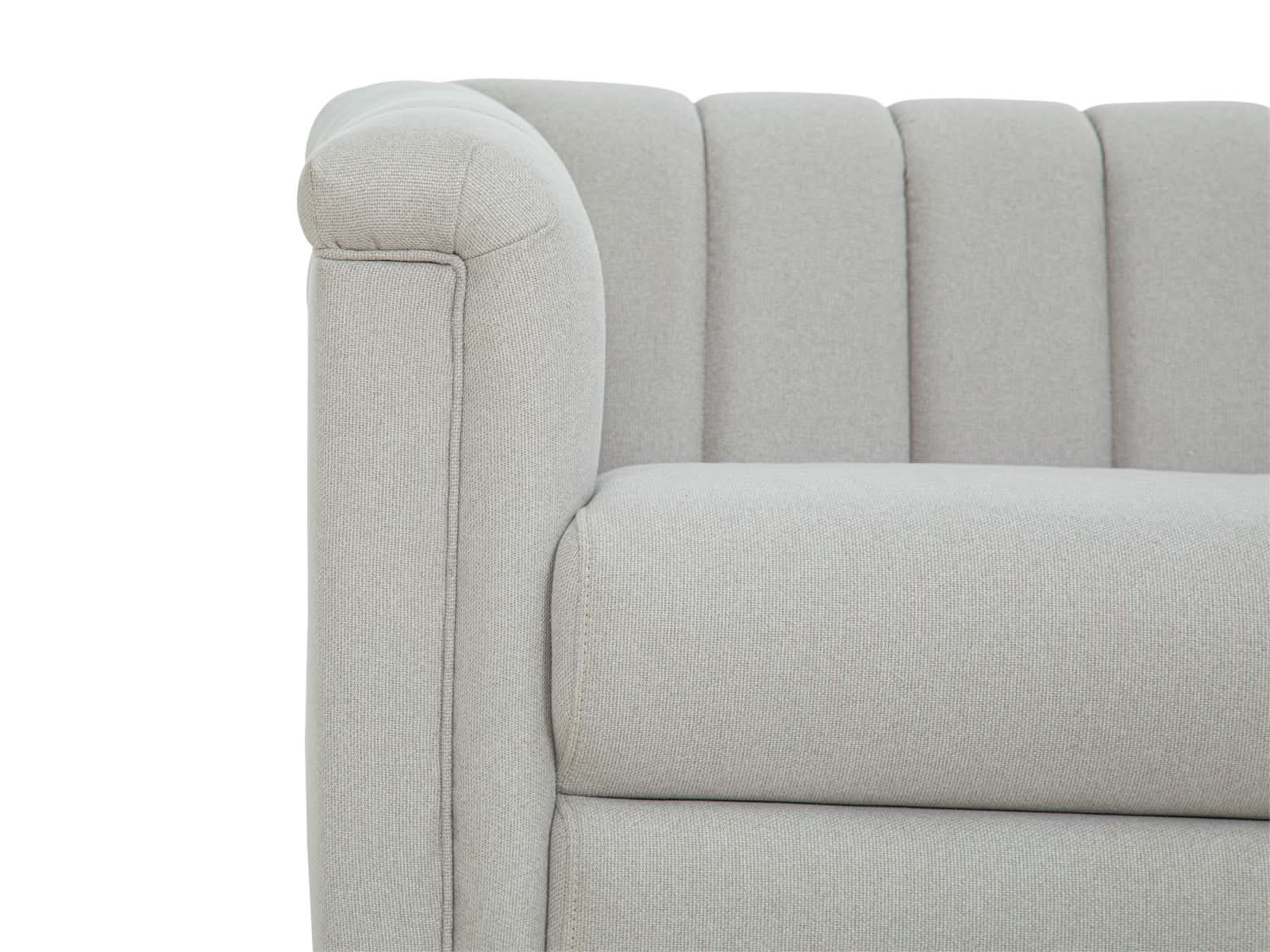 Sofa Triple Powell C/Met Black #Color_FloralWhite"T3213"