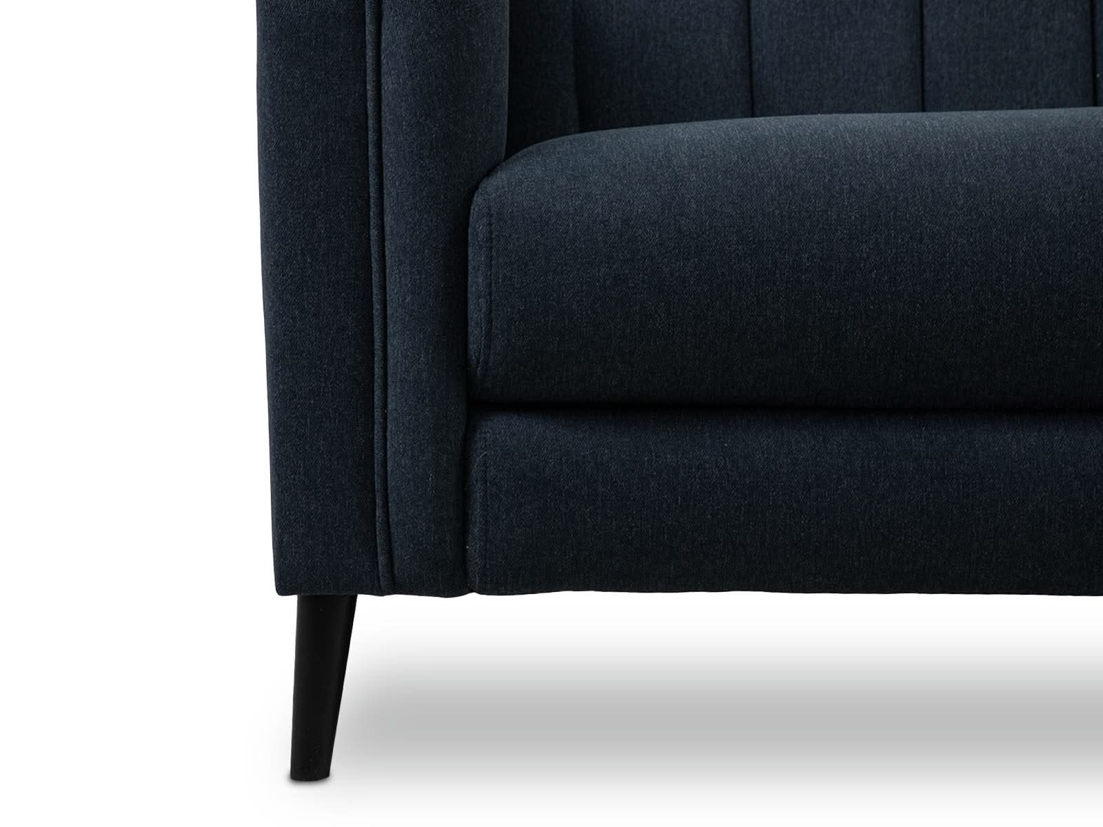 Sofa Triple Powell C/Met Black #Color_MidnightBlue"T36507"