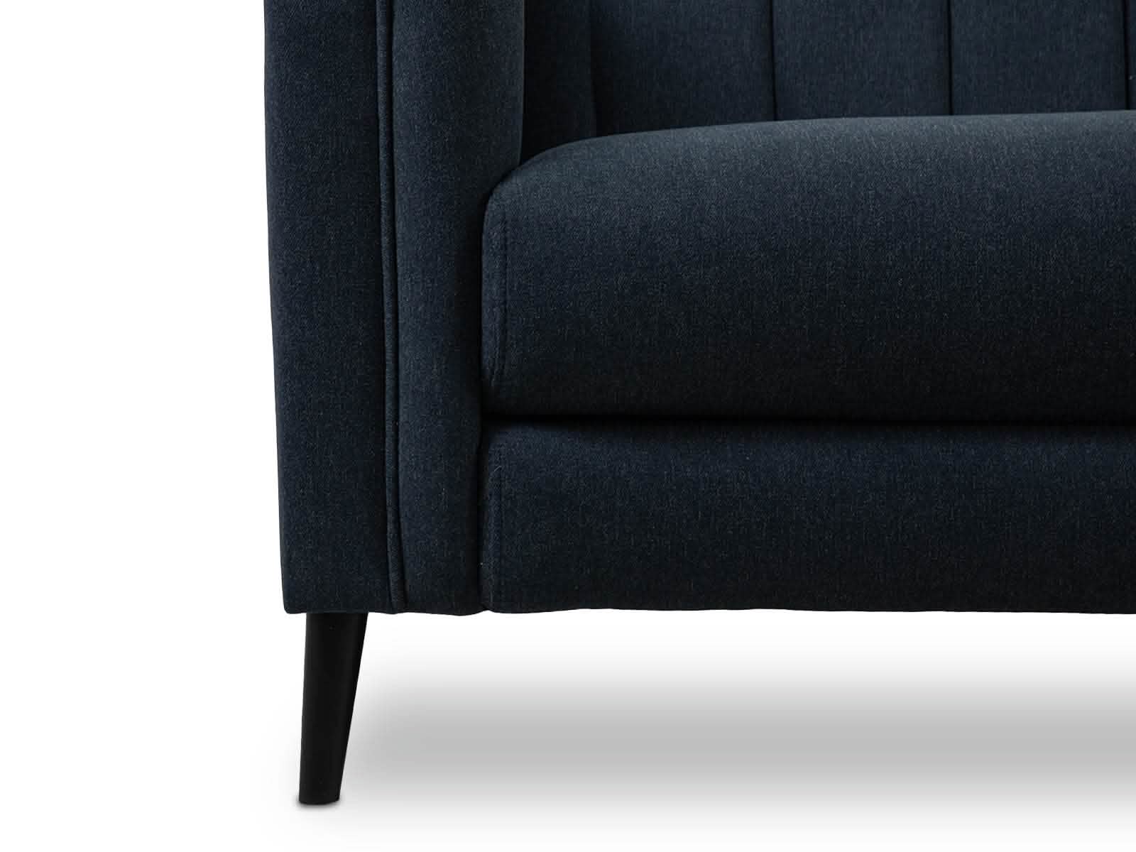 Sofa Triple Powell C/Met Black #Color_MidnightBlue"T36507"
