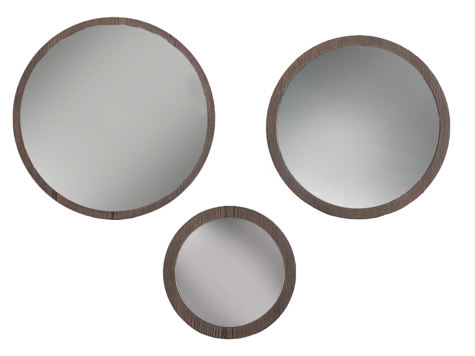 Espejo Circular French Set x3 Cenizo