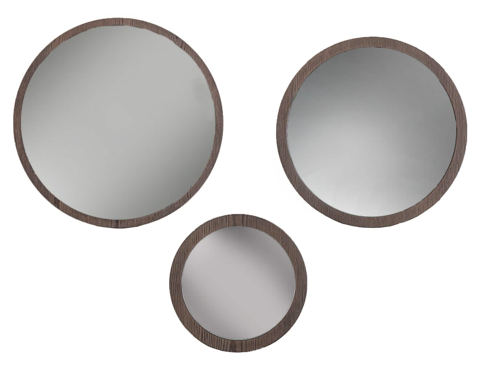Espejo Circular French Set x3 Cenizo