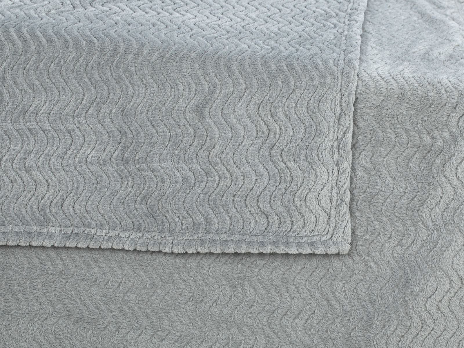 Cobija Microfleece Ondas #Color_Silver