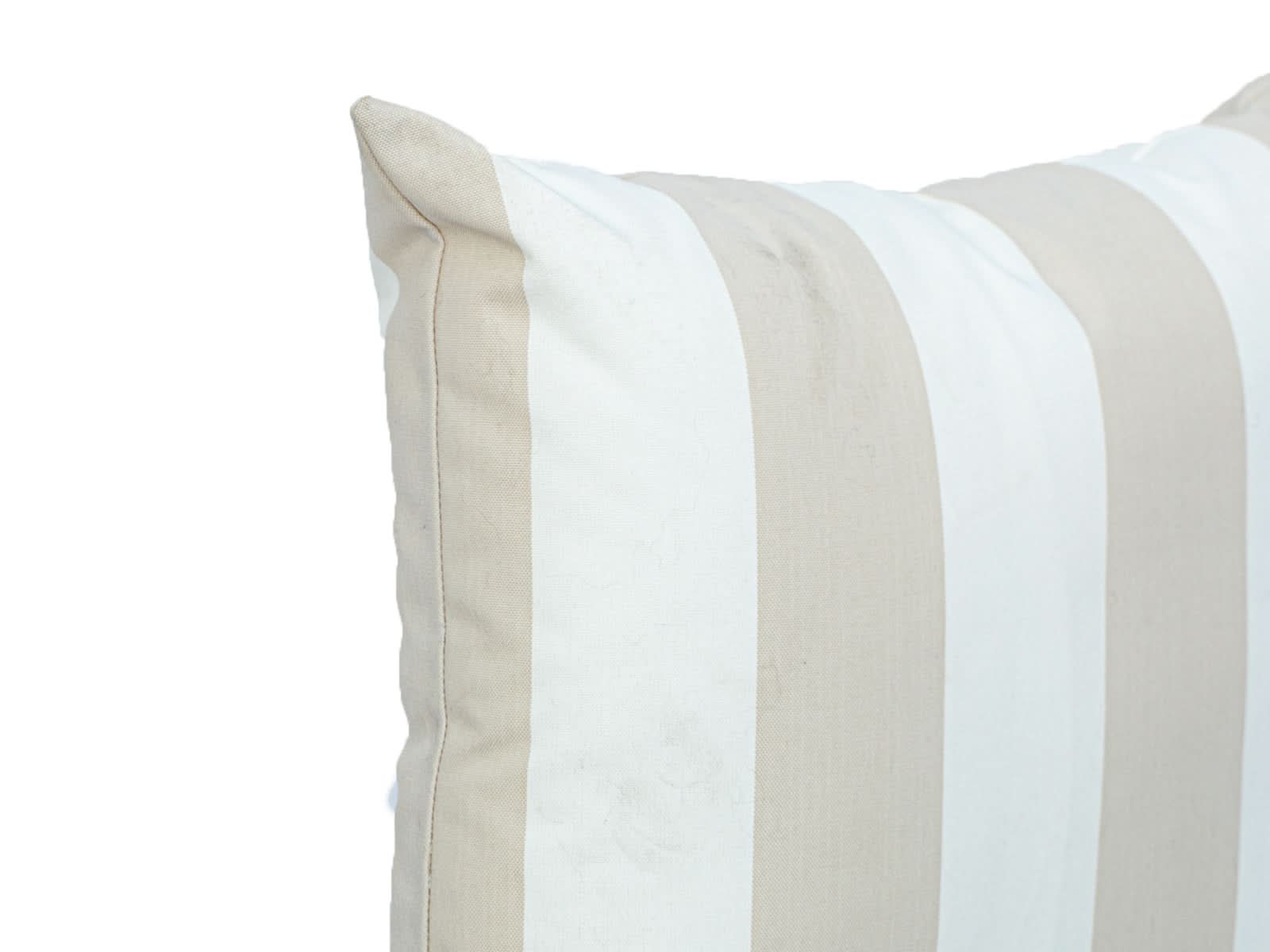 Cojin Outdoor Terrasse Rayas Blanco Beige