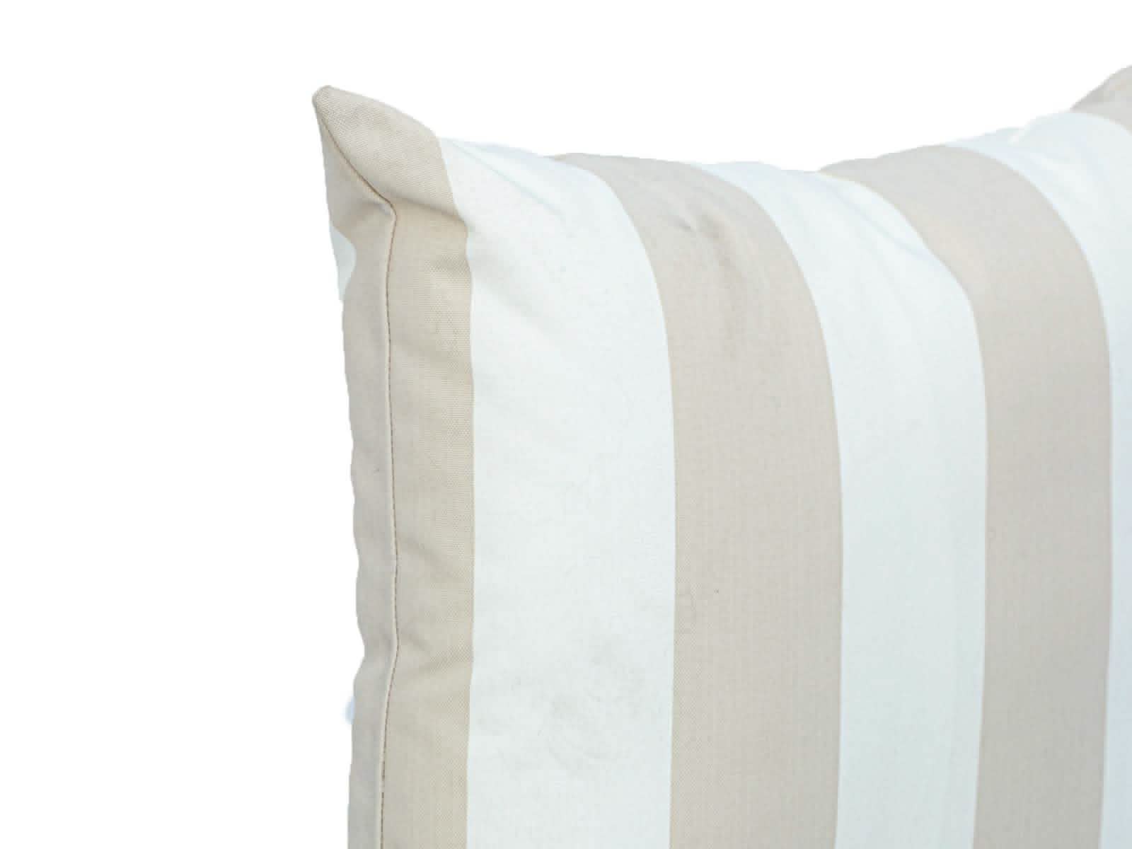 Cojin Outdoor Terrasse Rayas Blanco Beige