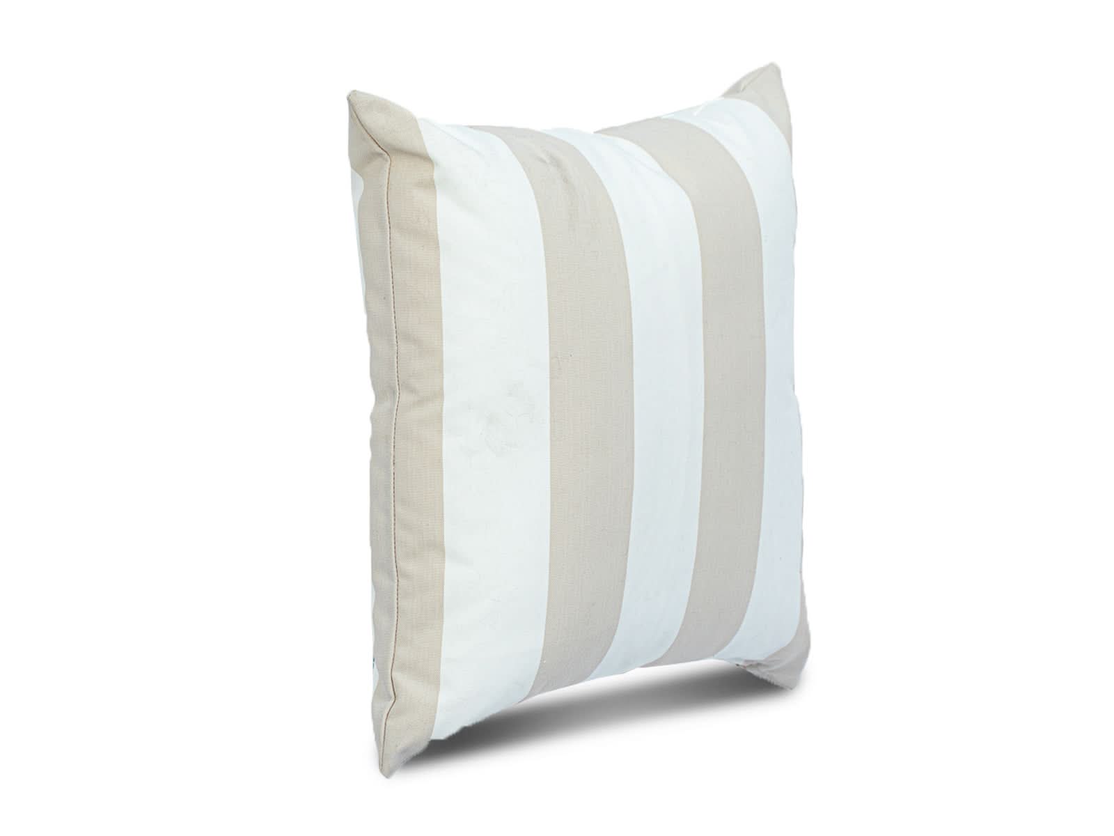 Cojin Outdoor Terrasse Rayas Blanco Beige