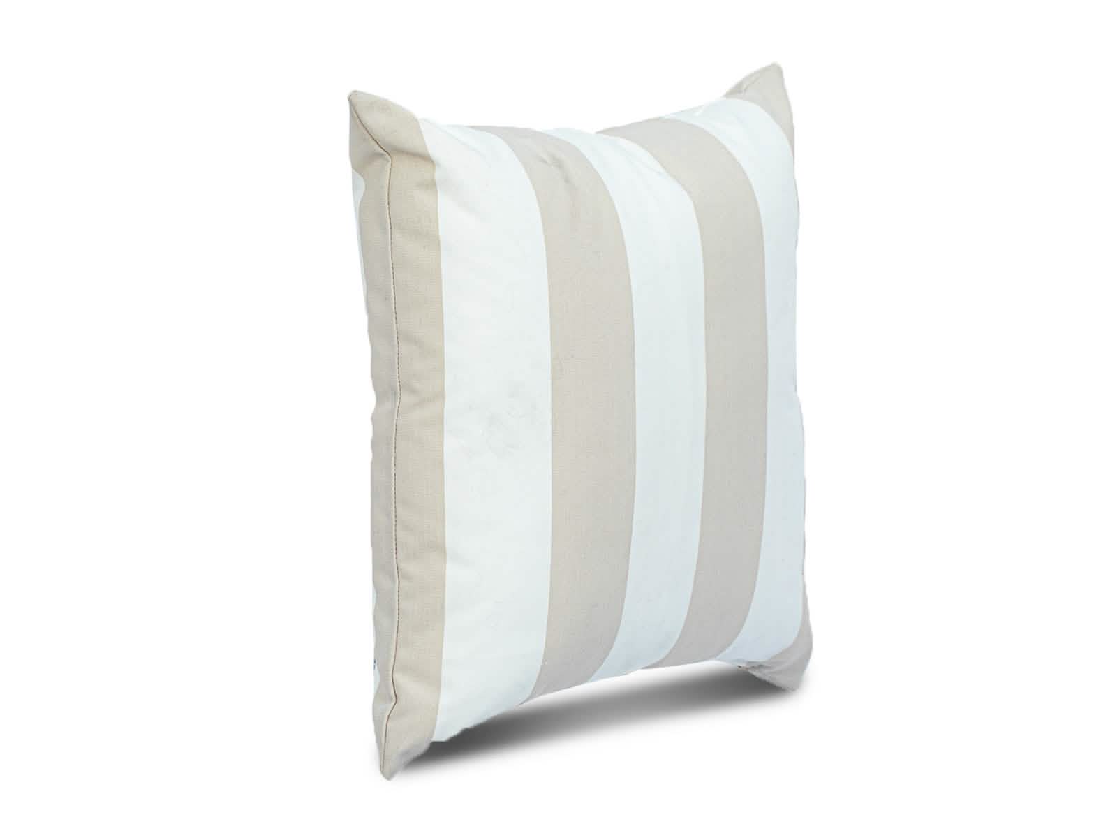 Cojin Outdoor Terrasse Rayas Blanco Beige