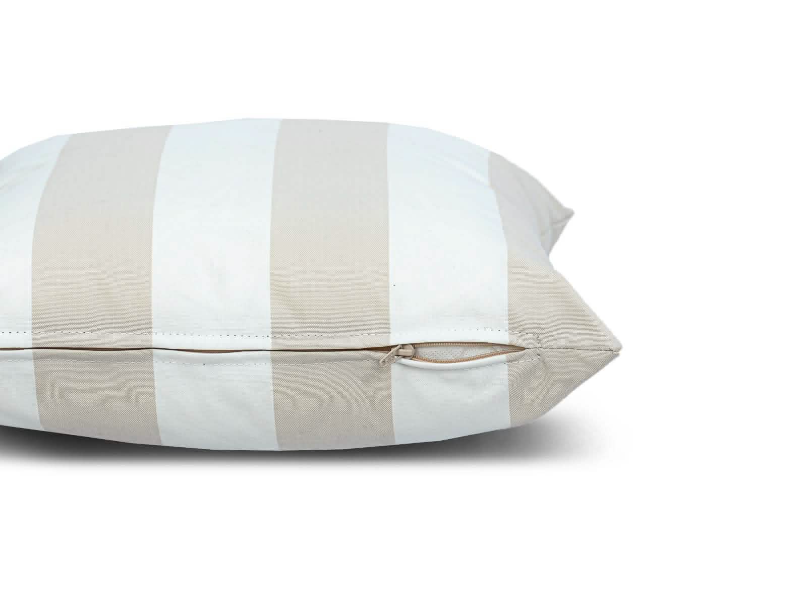 Cojin Outdoor Terrasse Rayas Blanco Beige