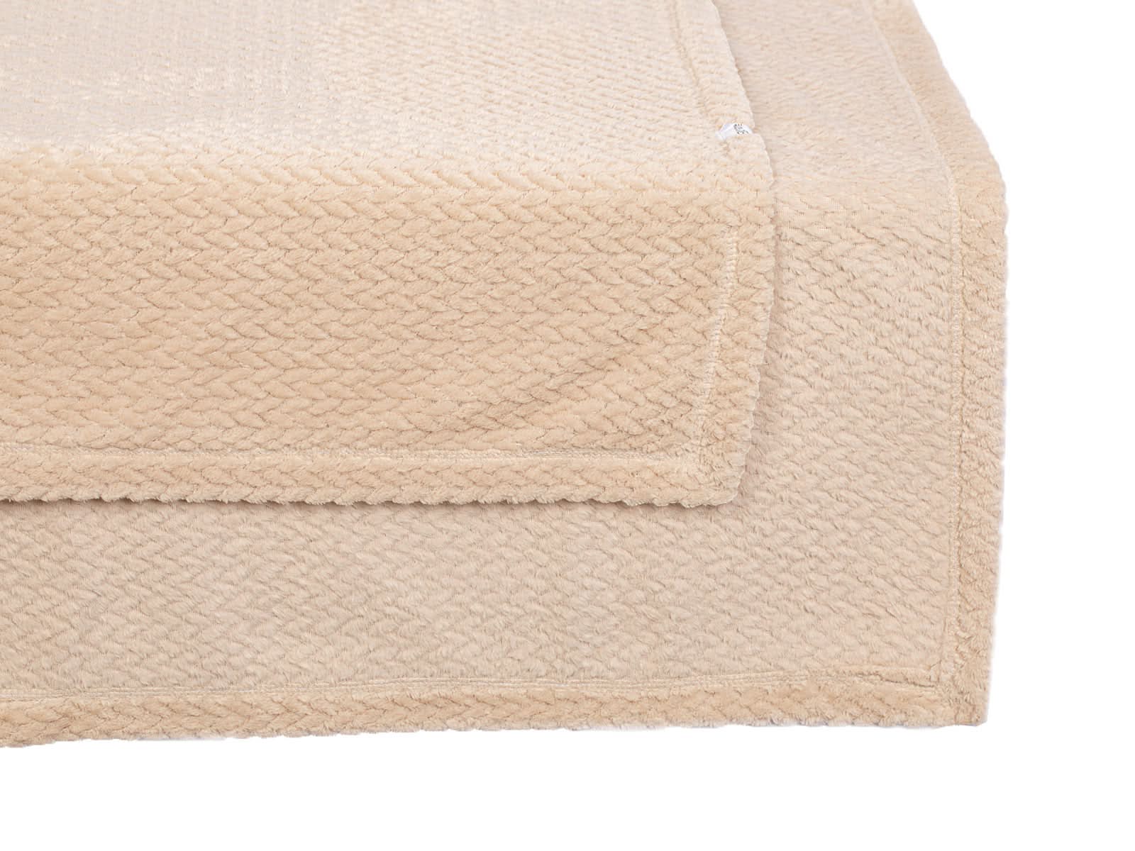 Cobija Microfleece Trenza #Color_BlanchedAlmond