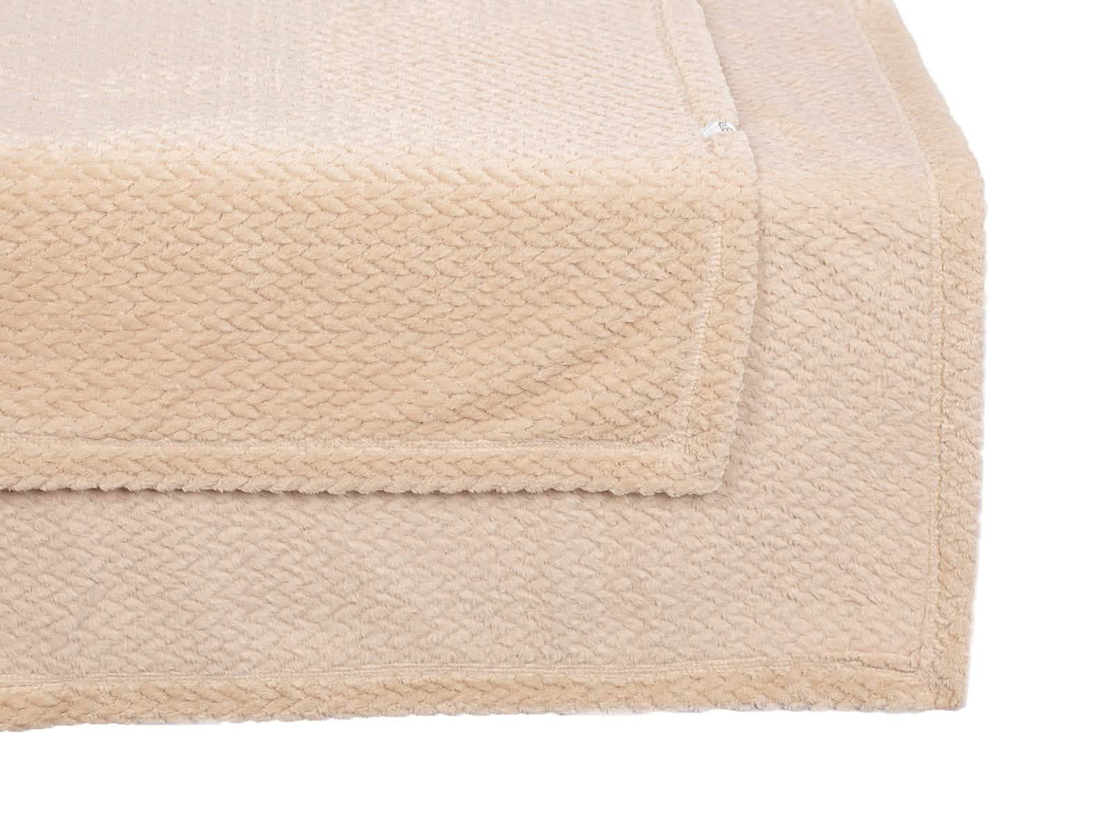 Cobija Microfleece Trenza #Color_BlanchedAlmond