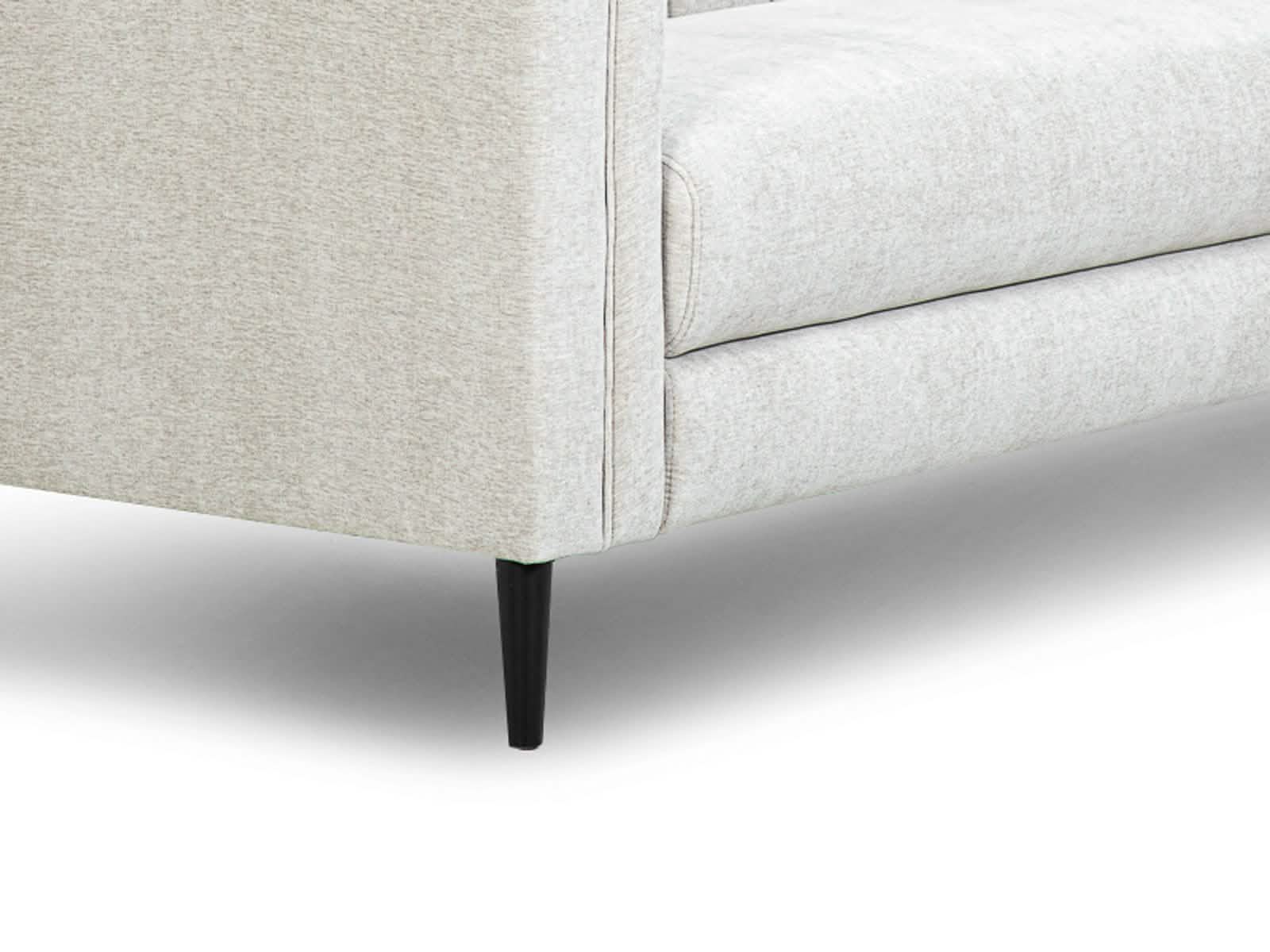 Sofa Triple Powell Met Black #Color_Gainsboro"T32104"