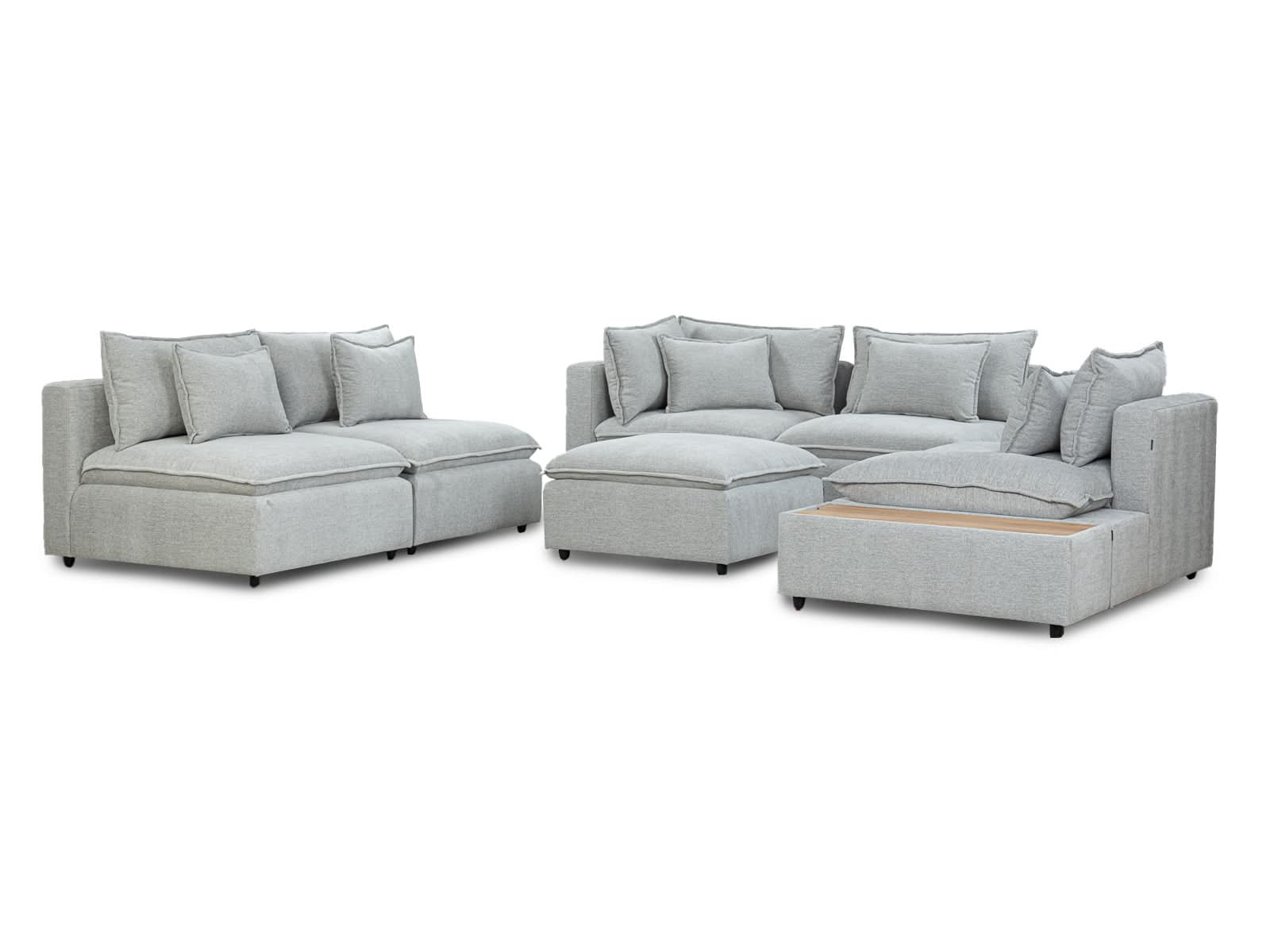 Sala Bella Modular 7P #Color_Silver"T36916"