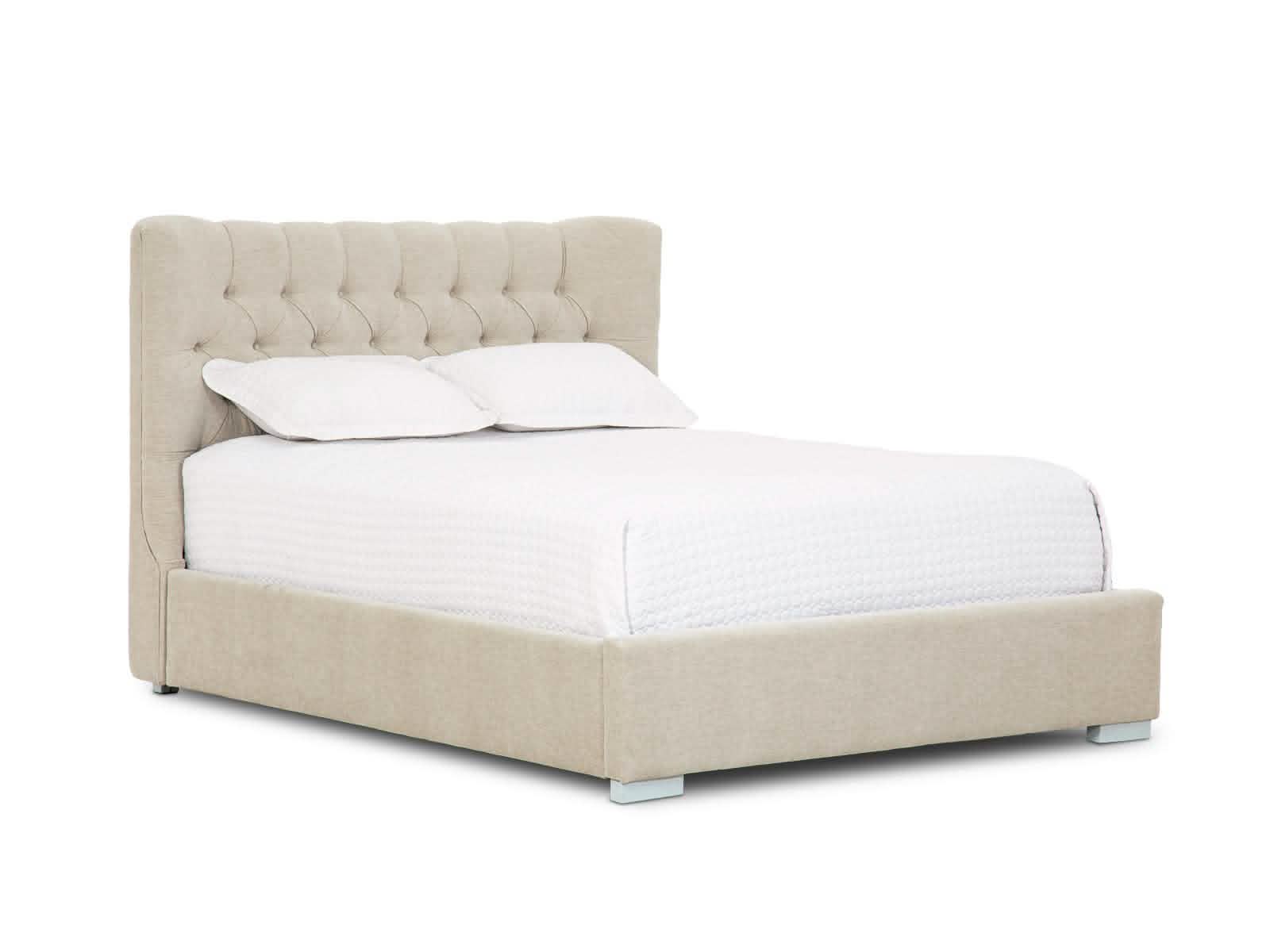 Cama Martini Basso Fog Capitoneada #Color_Beige"T48100"