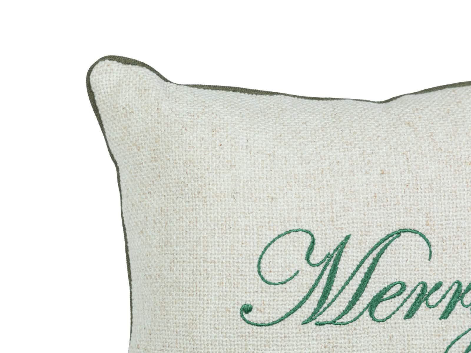 Cojin Merry Christmas Verde Navidad