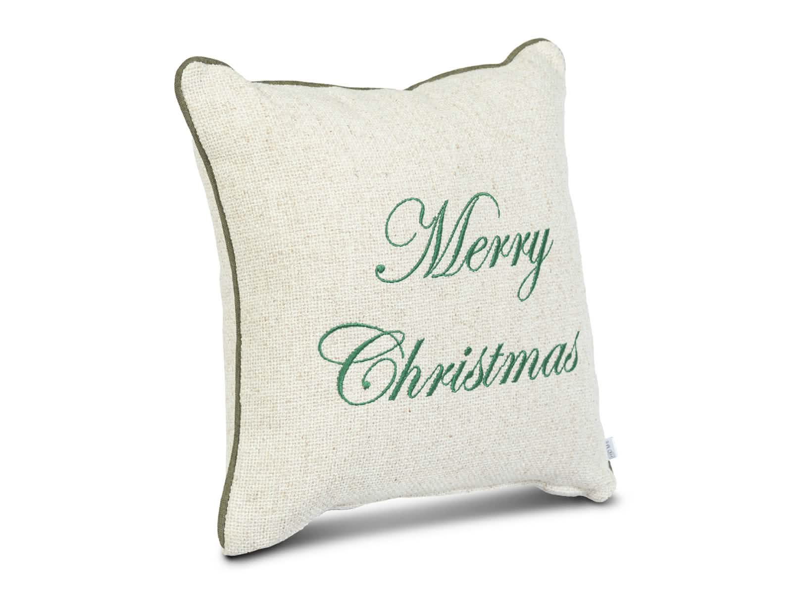 Cojin Merry Christmas Verde Navidad