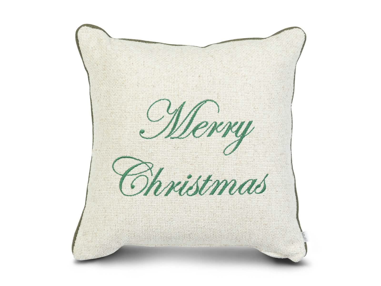 Cojin Merry Christmas Verde Navidad