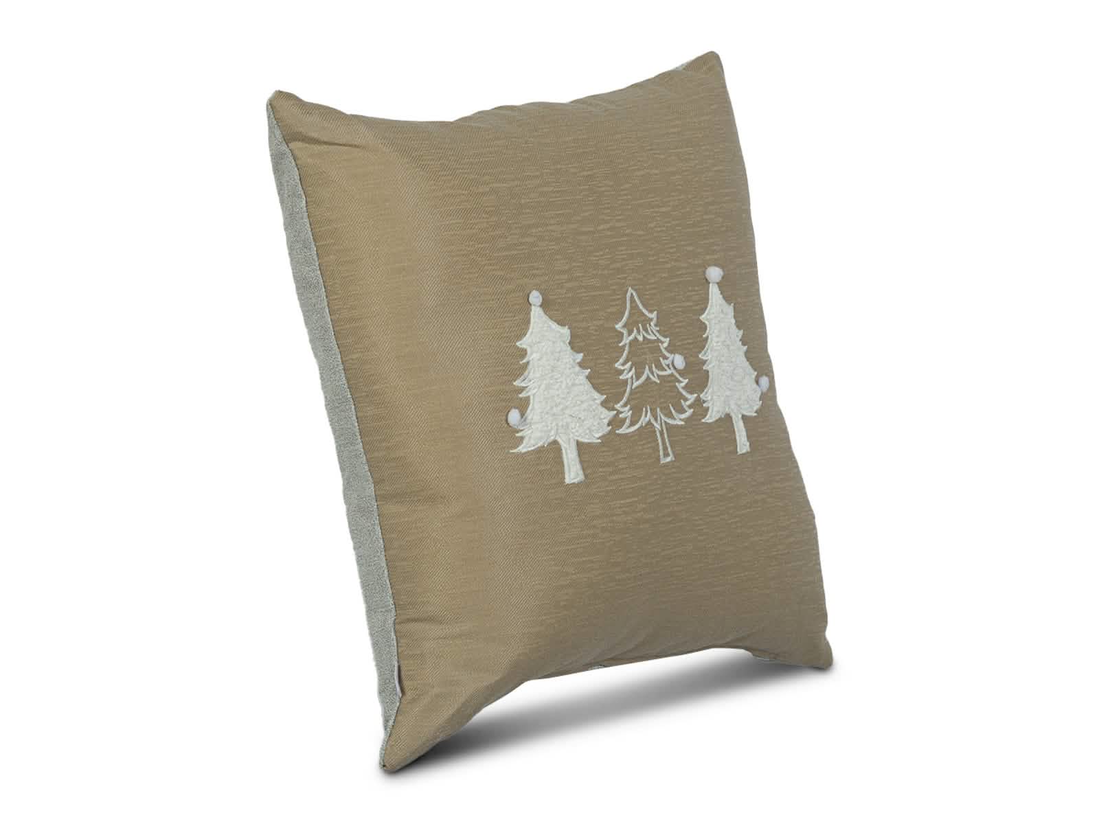 Cojin Beige Arboles Navidad
