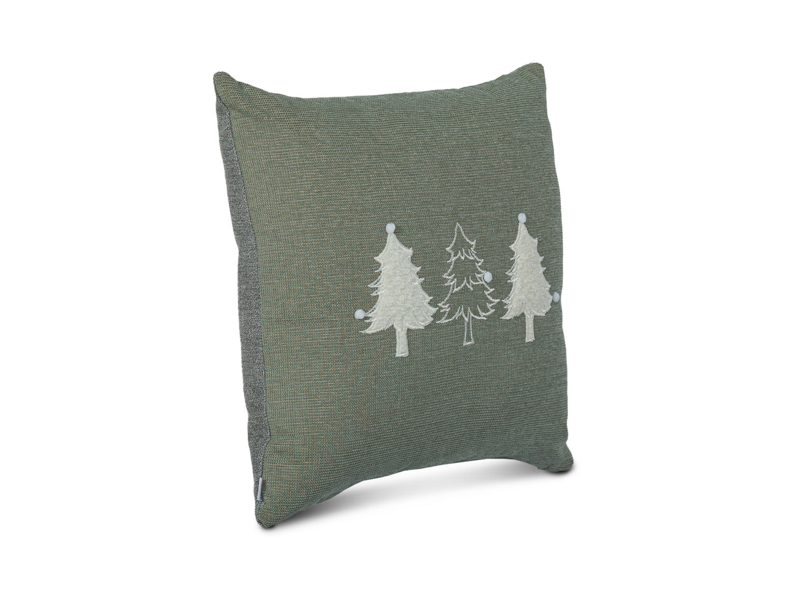 Cojin Verde con Arboles Navidad