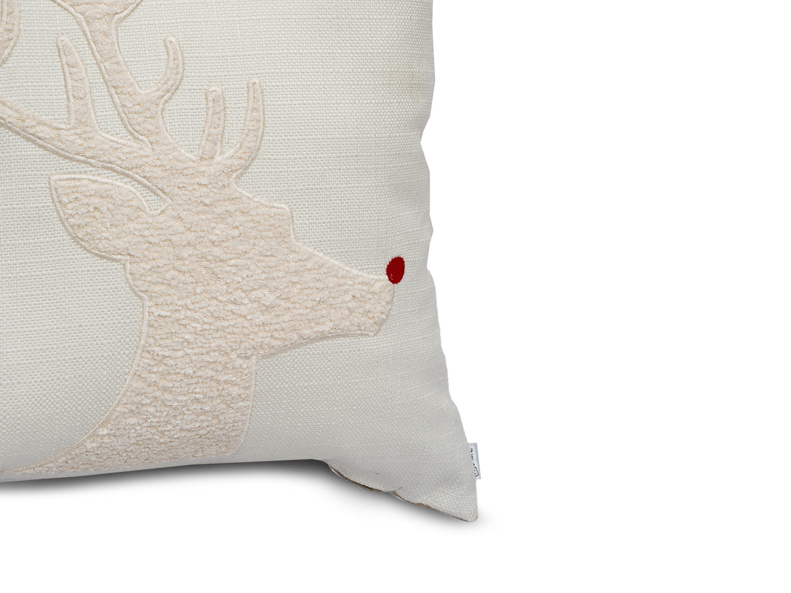 Cojin Reno de Navidad Beige