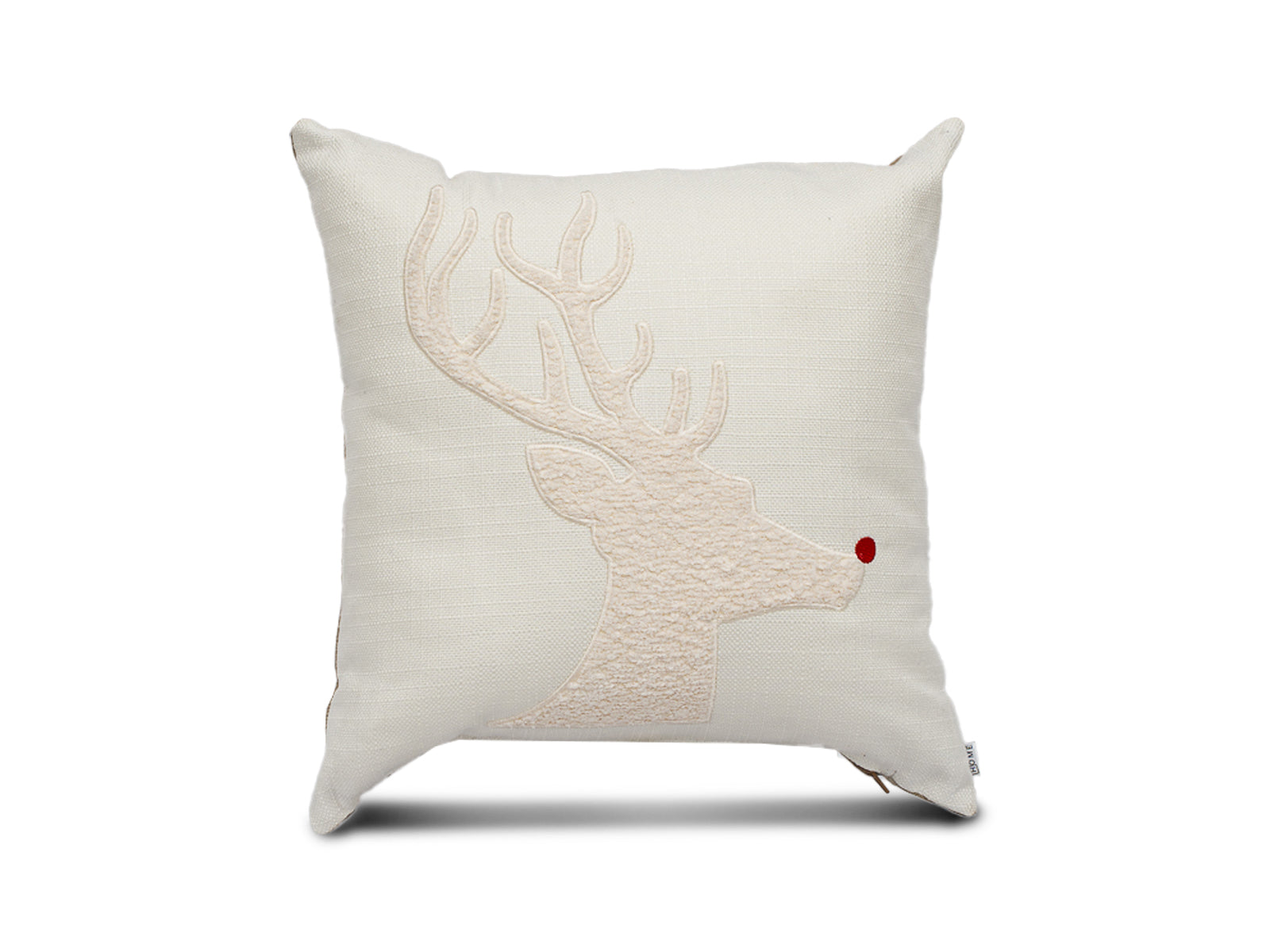 Cojin Reno de Navidad Beige