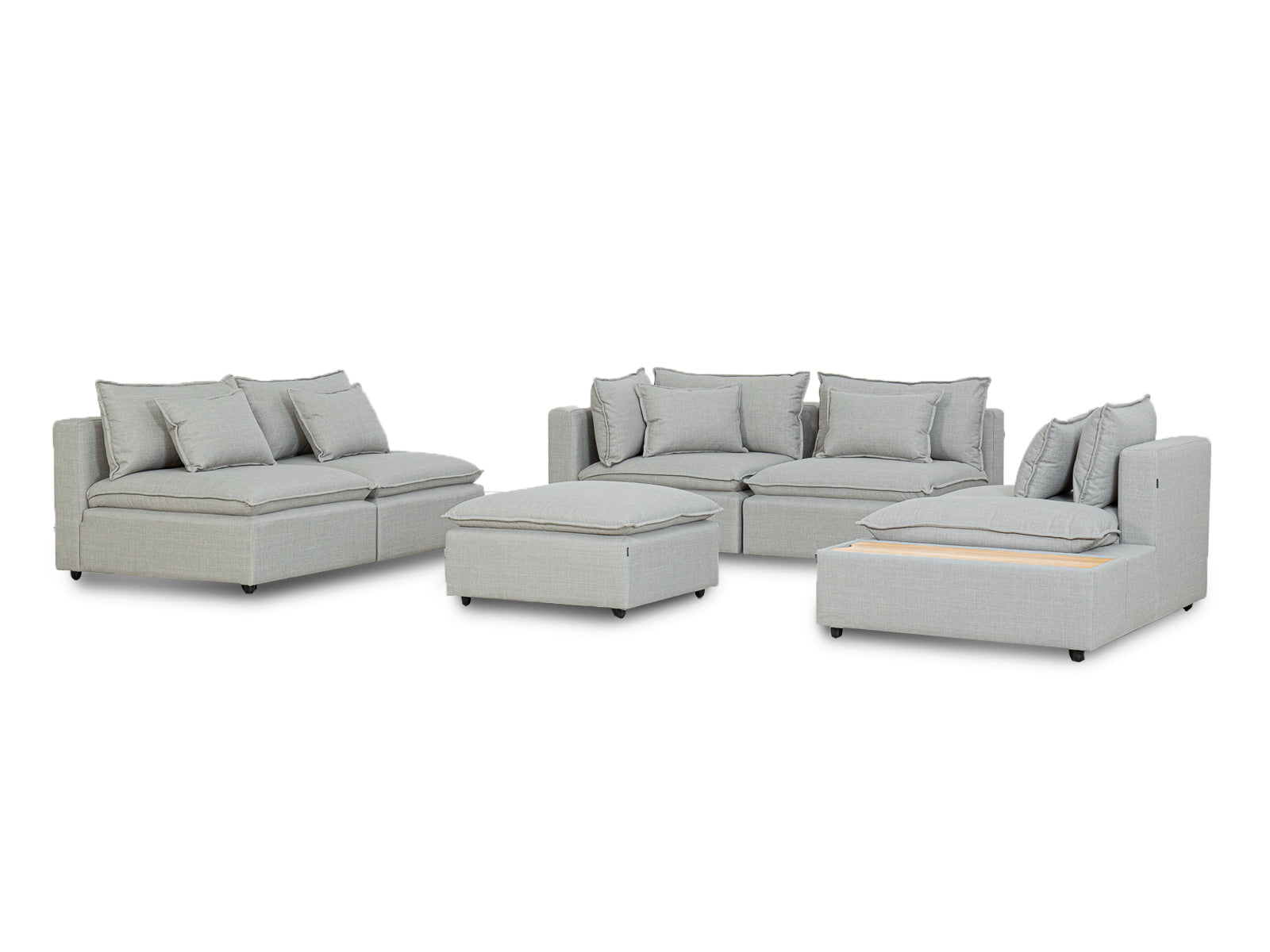 Sala Bella Modular 7P #Color_Gainsboro"T38163"