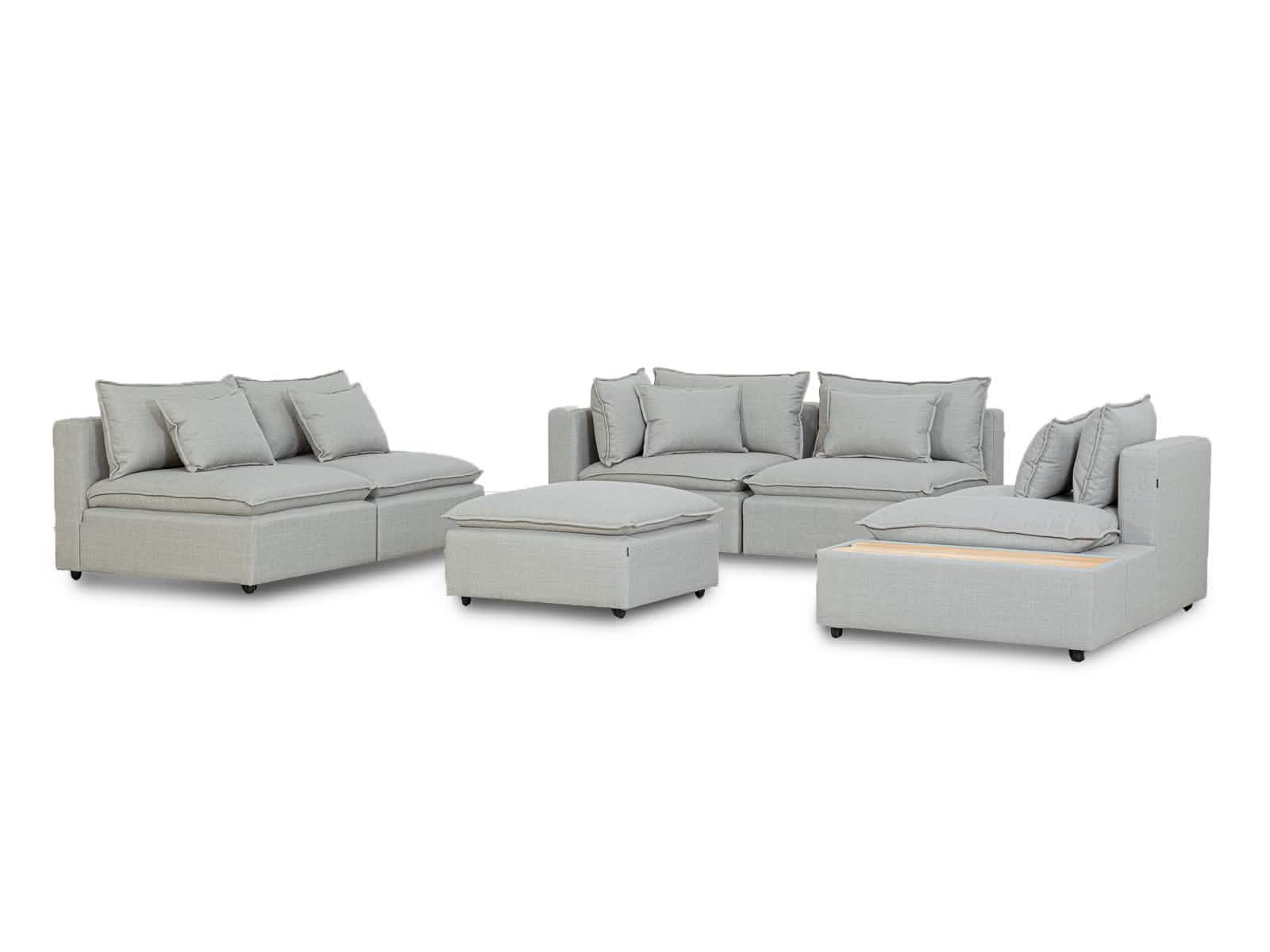 Sala Bella Modular 7P #Color_Gainsboro"T38163"