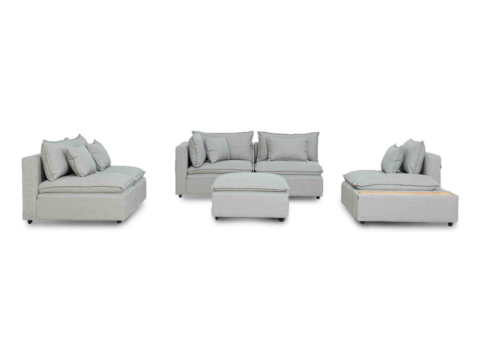 Sala Bella Modular 7P #Color_Gainsboro"T38163"