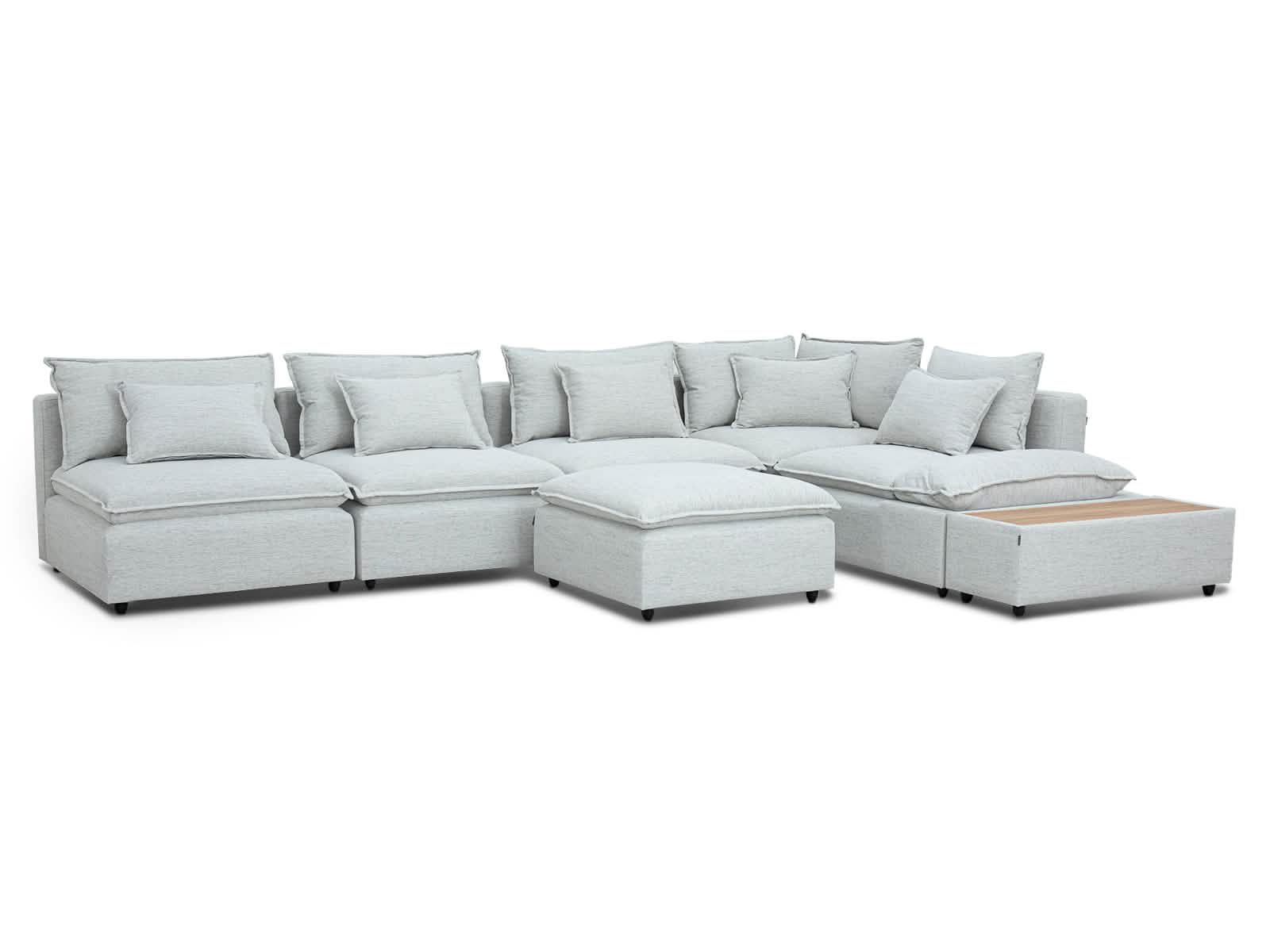 Sala Bella Modular 7P #Color_WhiteSmoke"T37110"