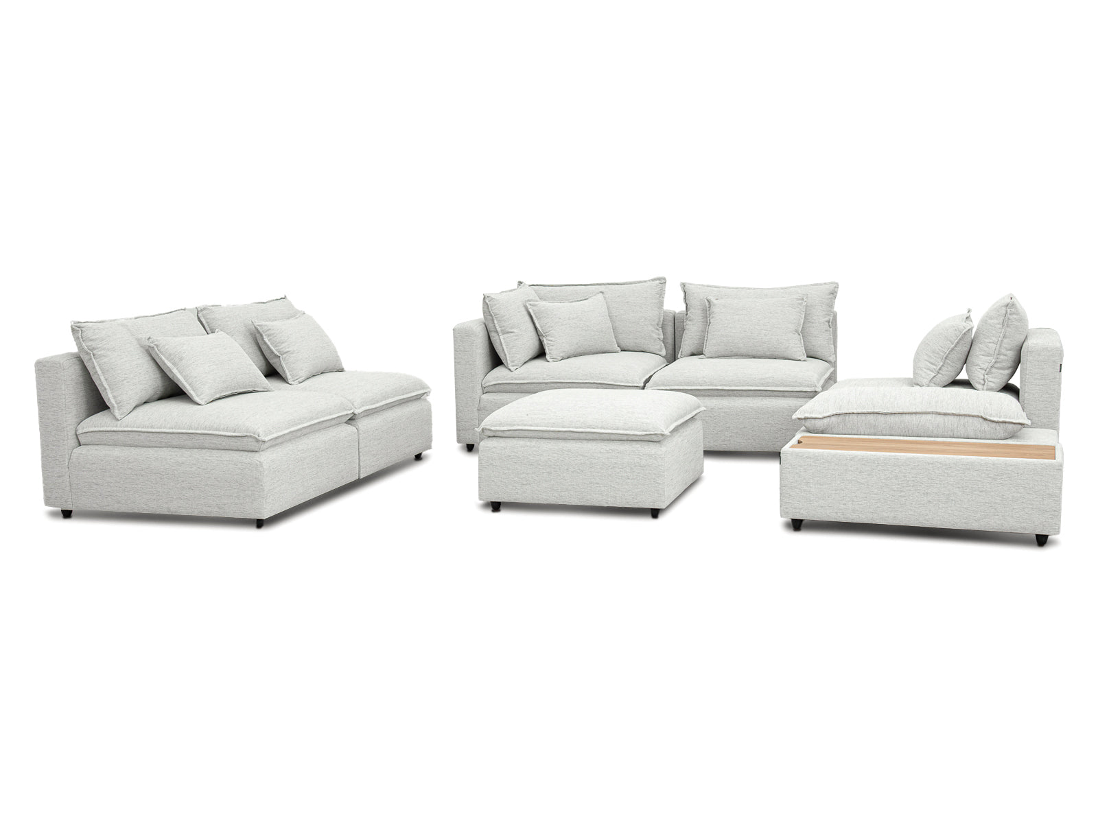Sala Bella Modular 7P #Color_WhiteSmoke"T37110"