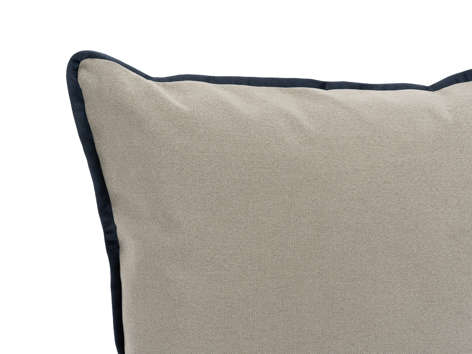 Cojin Poliester Indigo Gris Bordes Negros