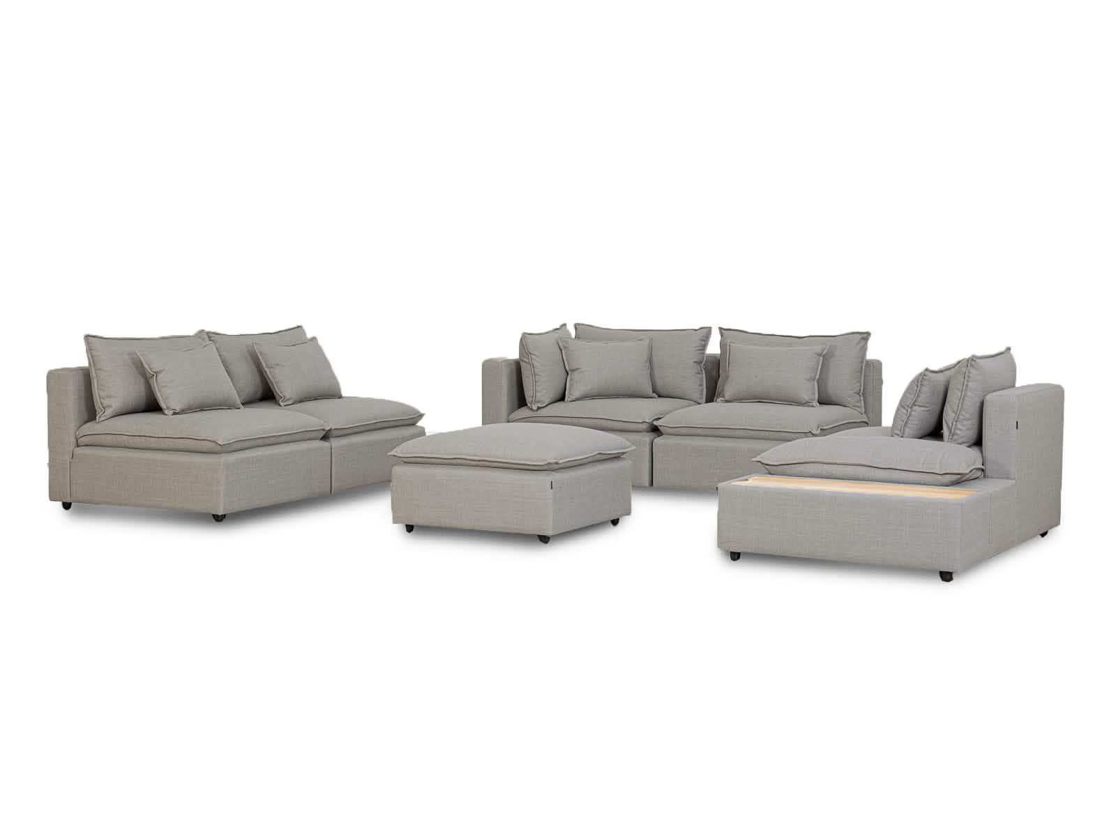 Sala Bella Modular 7P #Color_Silver"T36914"