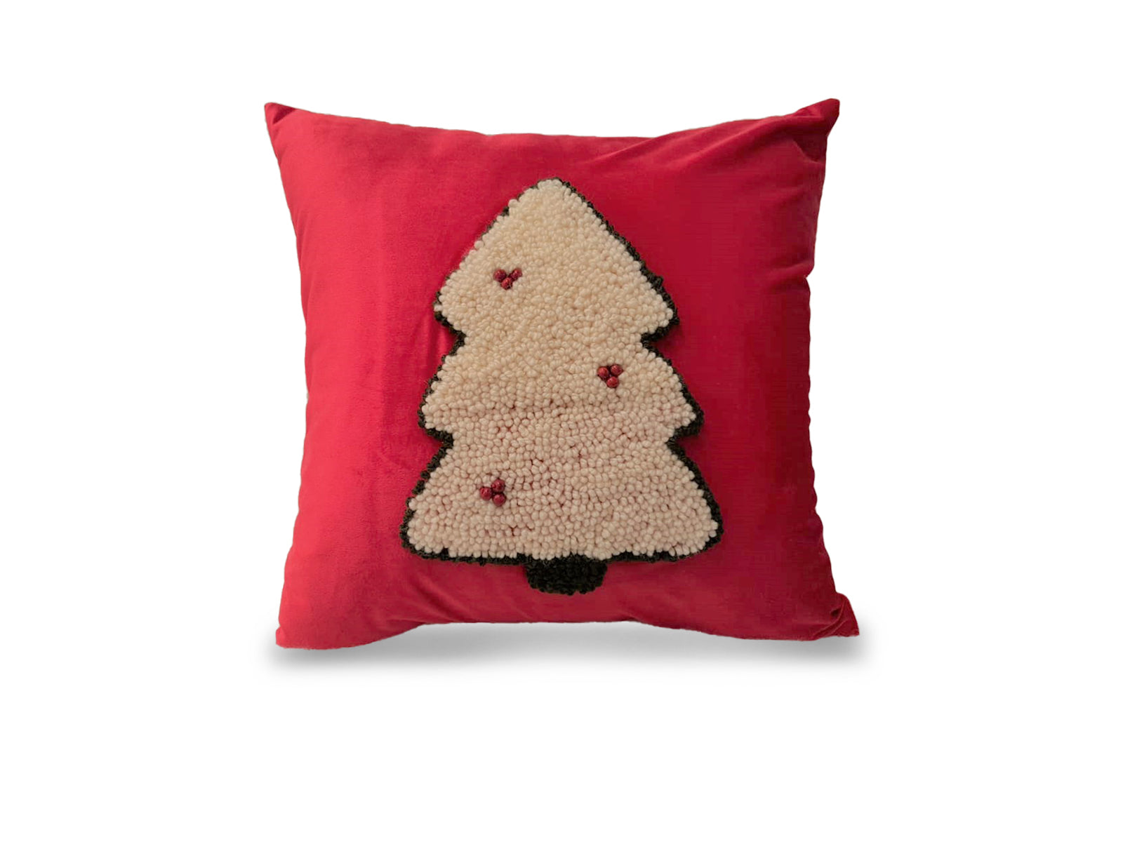 Copy of Cojin Navidad Poliester 45X45Cm Cuerina Rojo