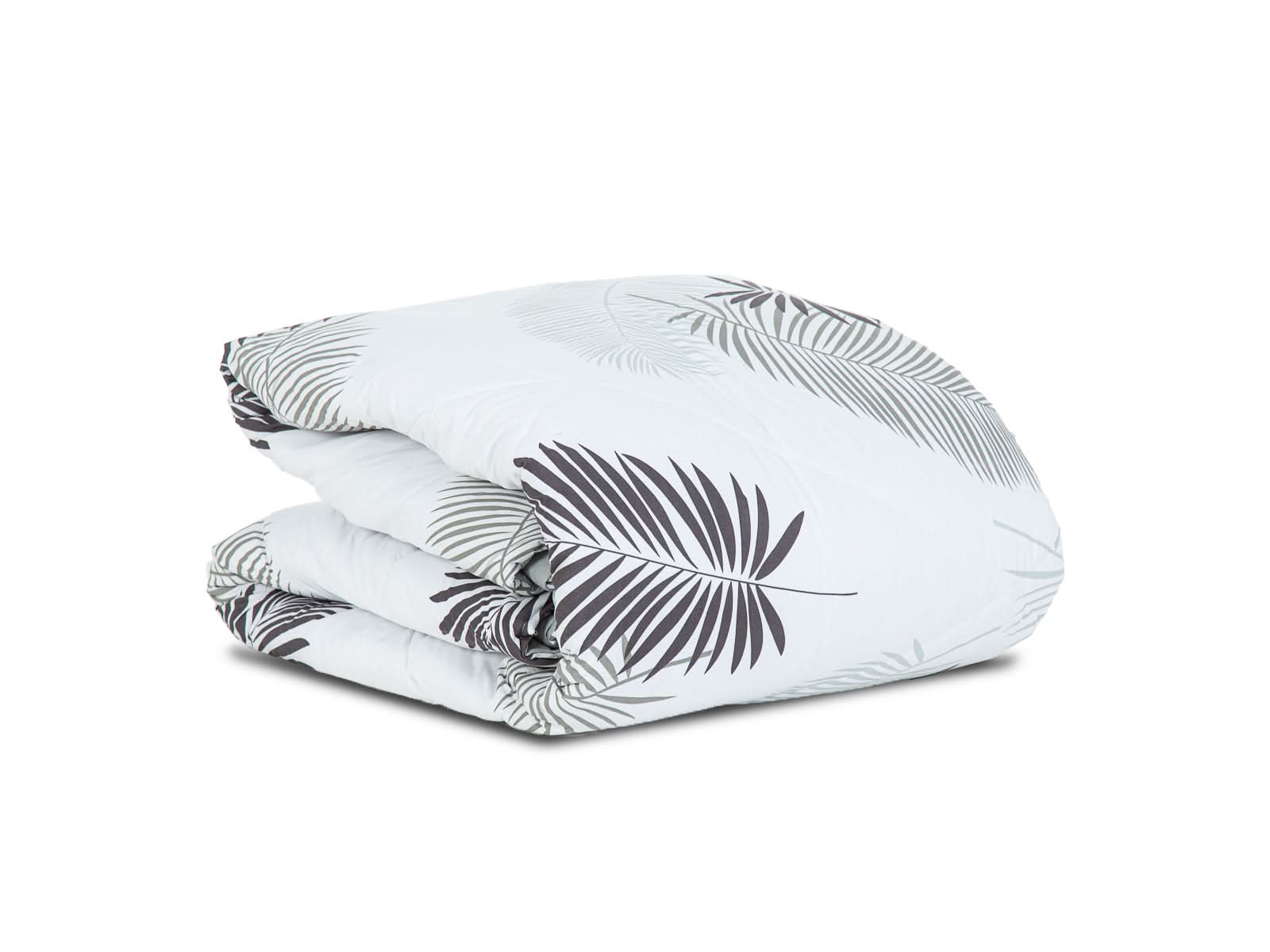 Edredon Abbey Microfibra Blanco Con Hojas