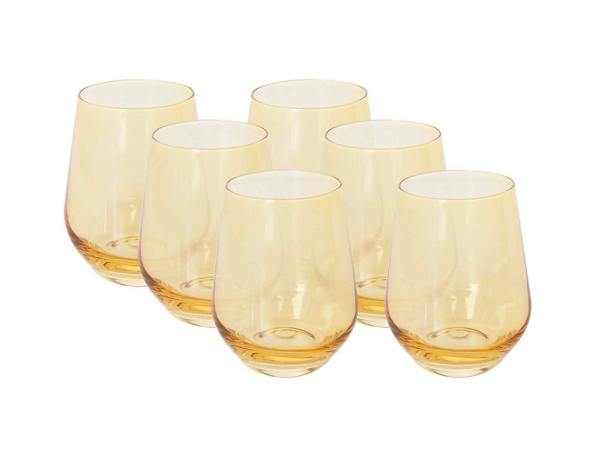 Vaso de Vidrio Anaranjado Warenhouse