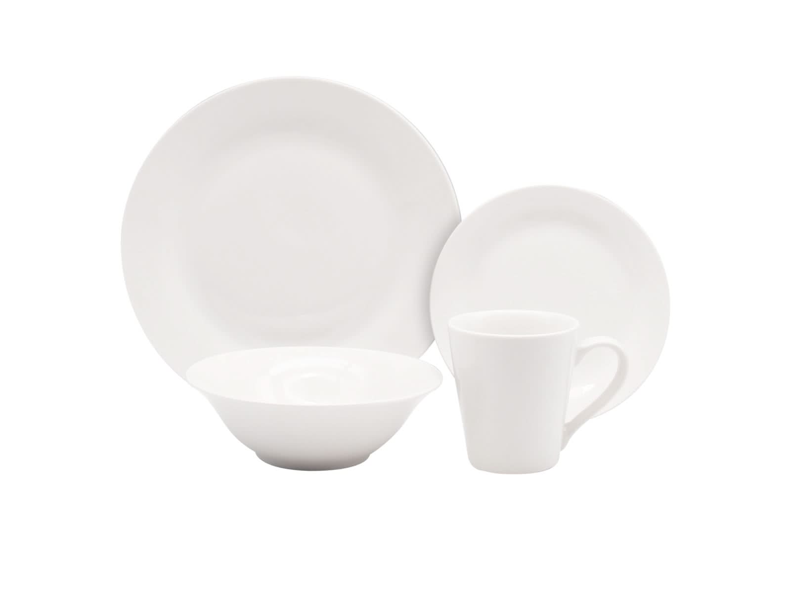 Set Vajilla Redonda Blanca 16pcs Warenhaus Menaje