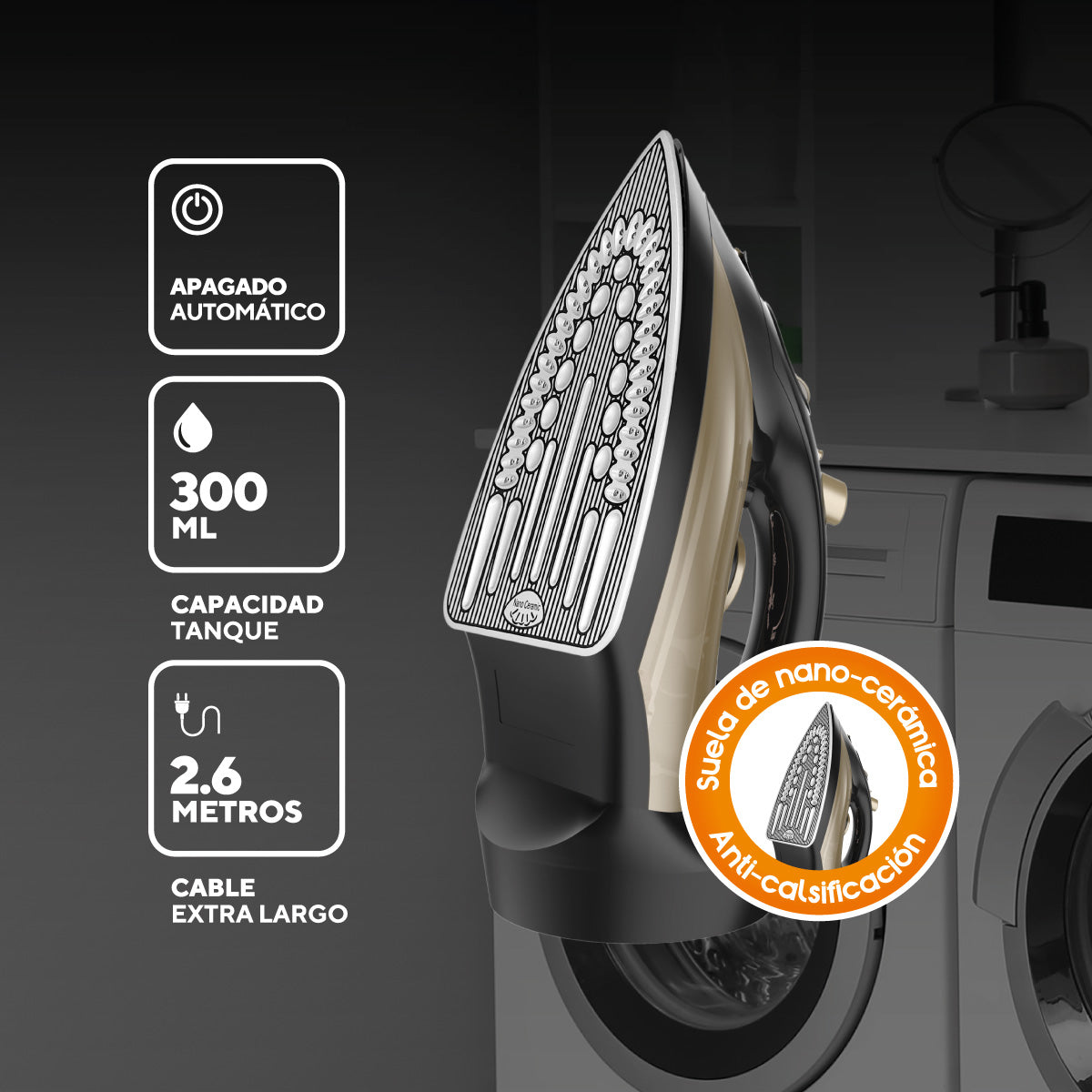 Plancha Nano Cerámica Warenhaus