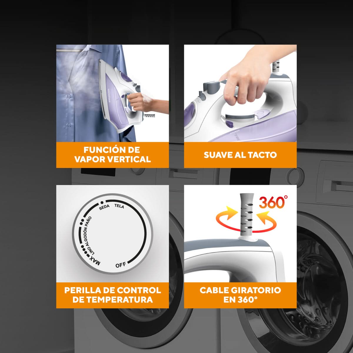 Plancha Nano Cerámica C/Violeta Warenhaus