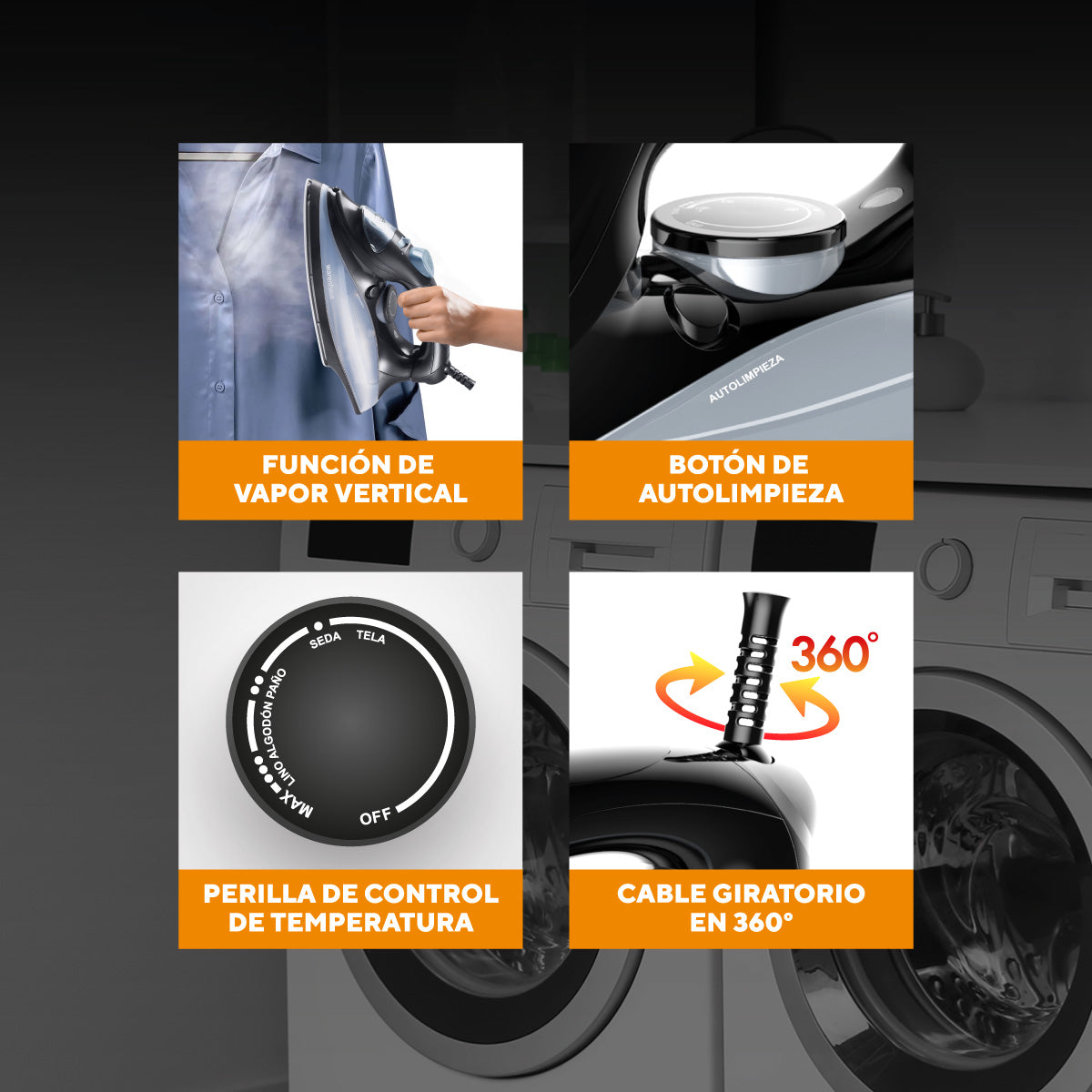 Plancha Nano Cerámica C/Negro Warenhaus