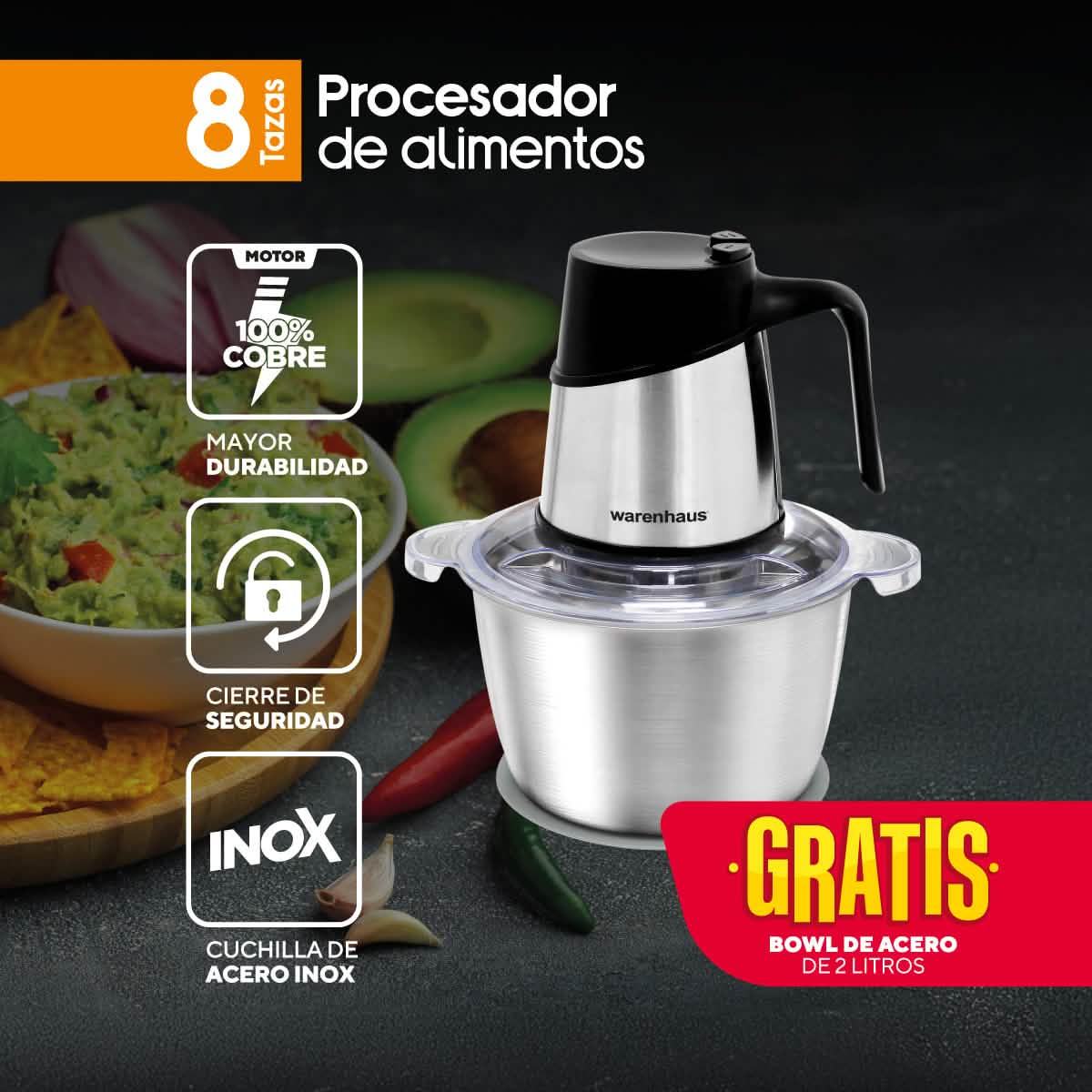 Procesador de alimentos Inox Warenhaus