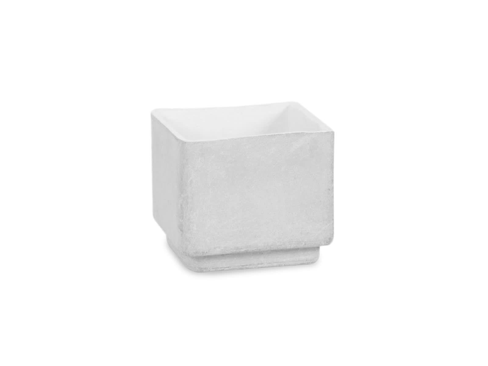 Maceta Milan Blanca Cubo 20x20cm