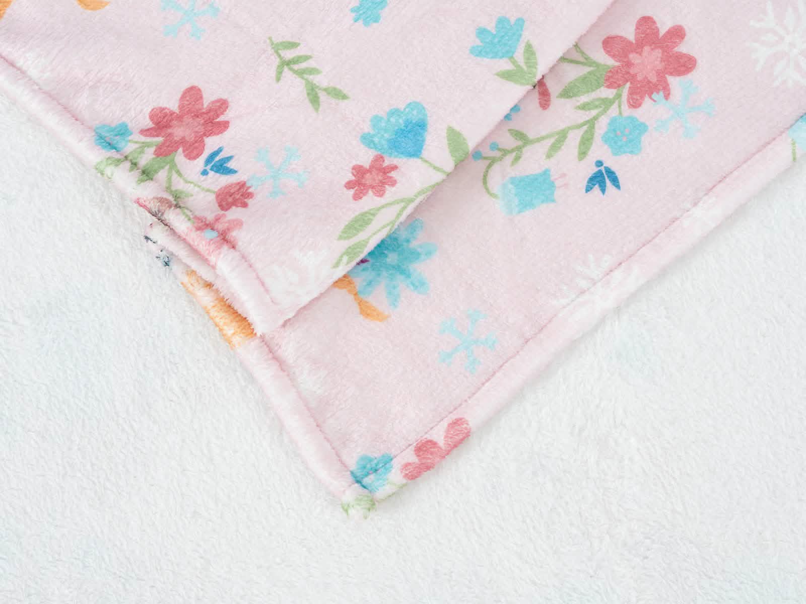 Cobija Frozen Elsa y Anna Rosada