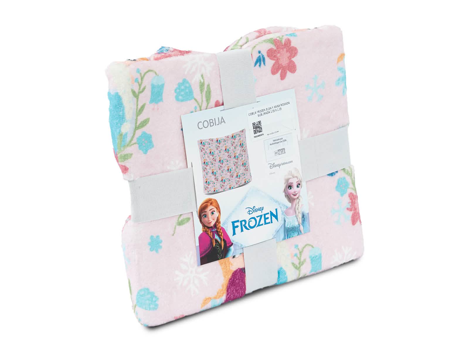 Cobija Frozen Elsa y Anna Rosada