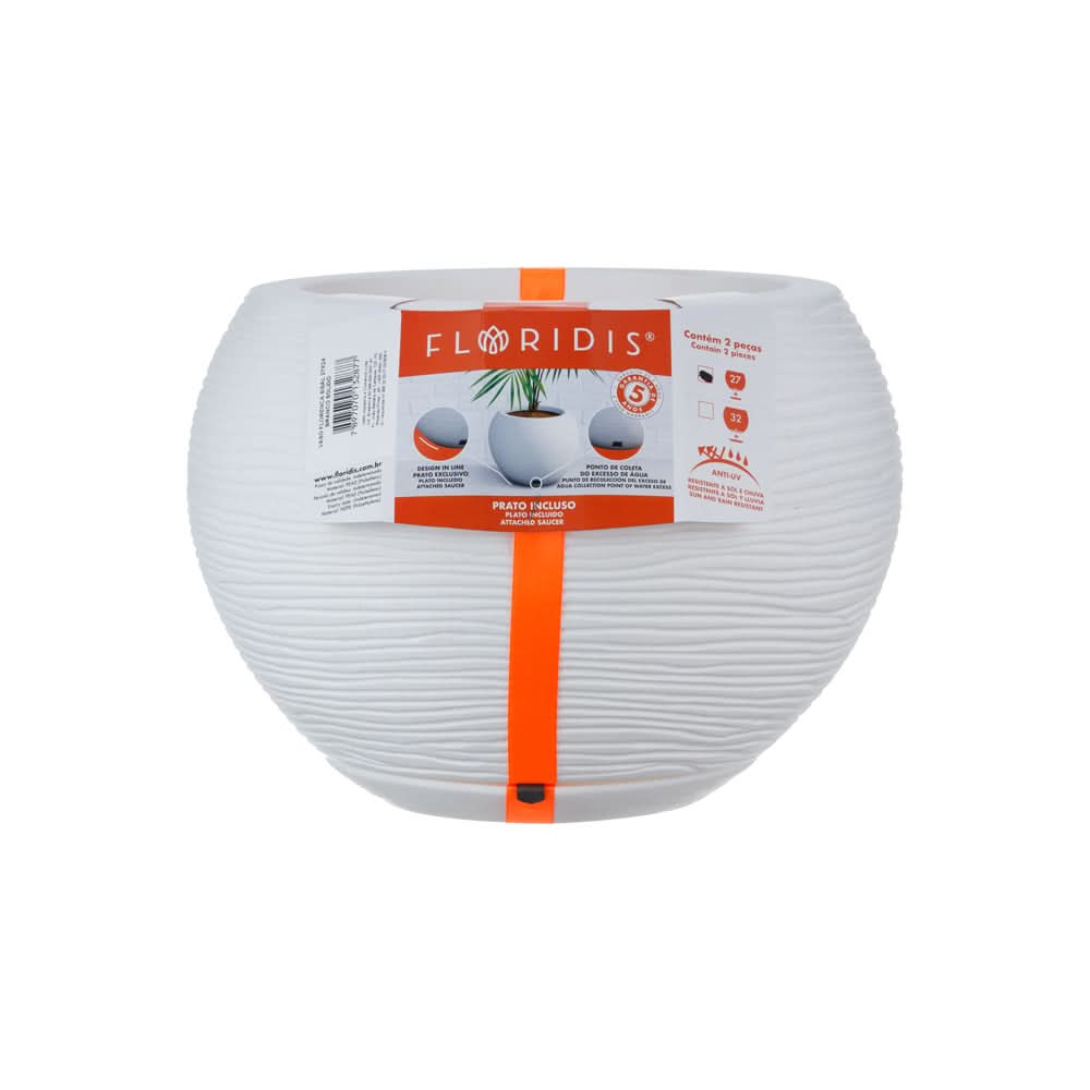 Maceta Florencia Sisal 17 x 19 cm C/Blanco