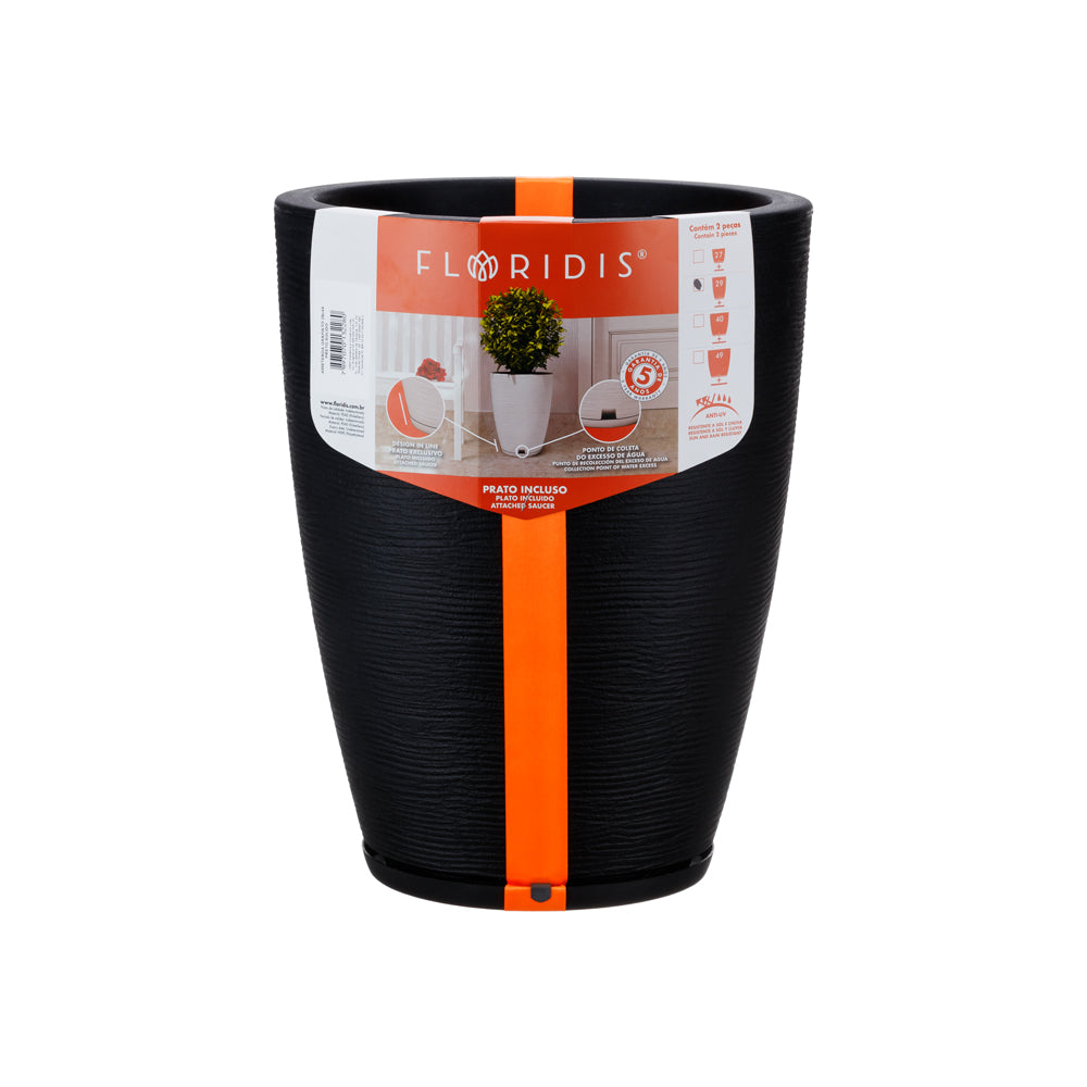 Maceta Amsterda Graffiato C/Negro