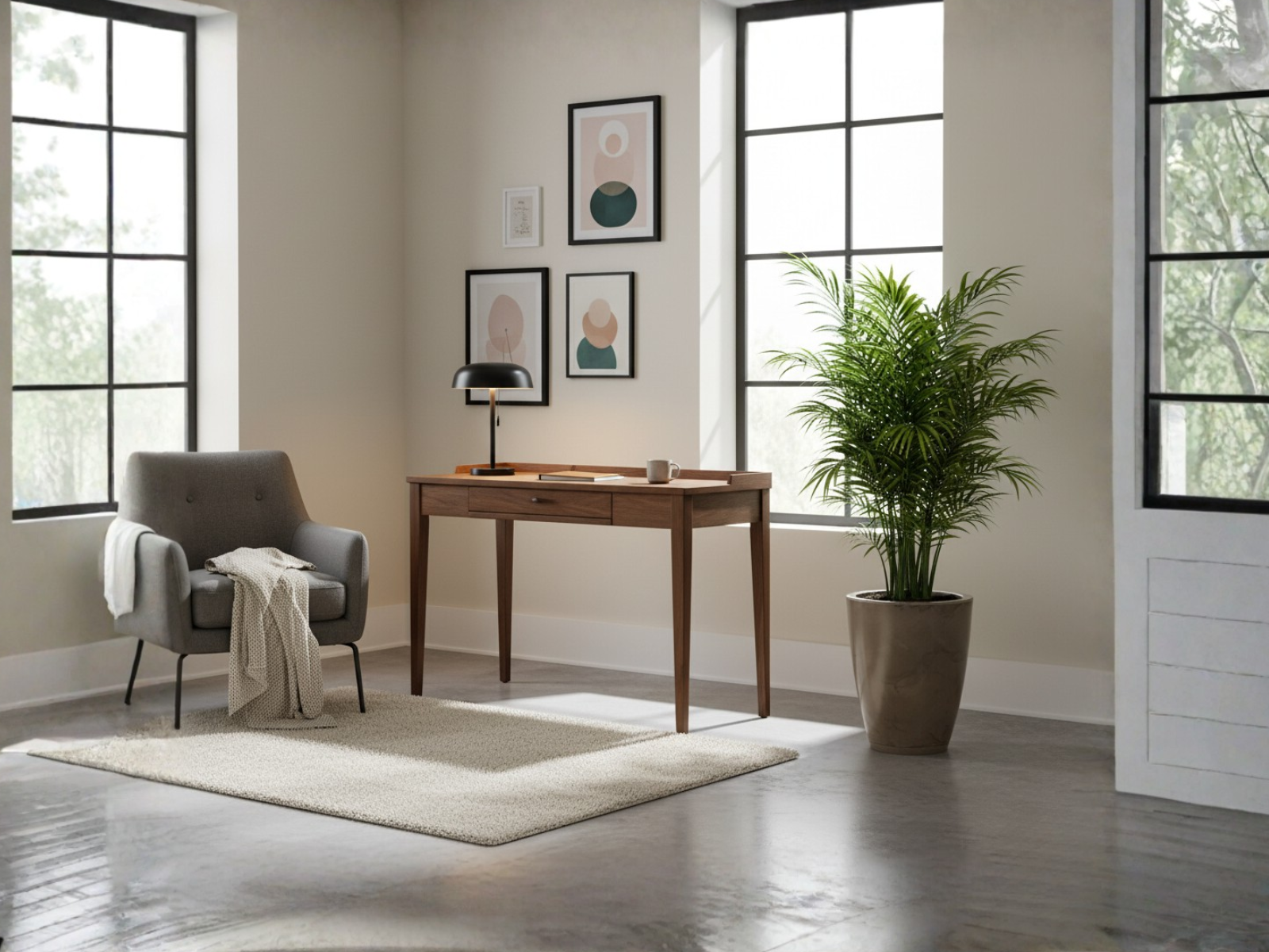 Maceta Amsterda Efecto Marmol 29 x 44 cm C/Beige