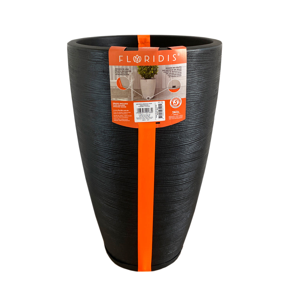 Maceta Amsterda Graffiato 35 x 65 cm C/Negro