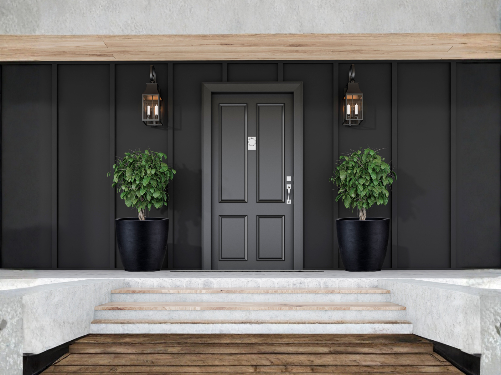 Maceta Amsterda Graffiato 40 x 45 cm C/Negro