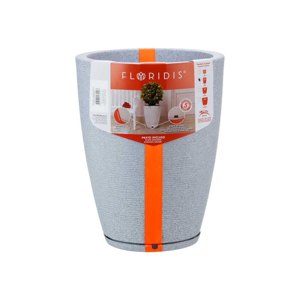 Maceta Amsterda Graffiato Cemento