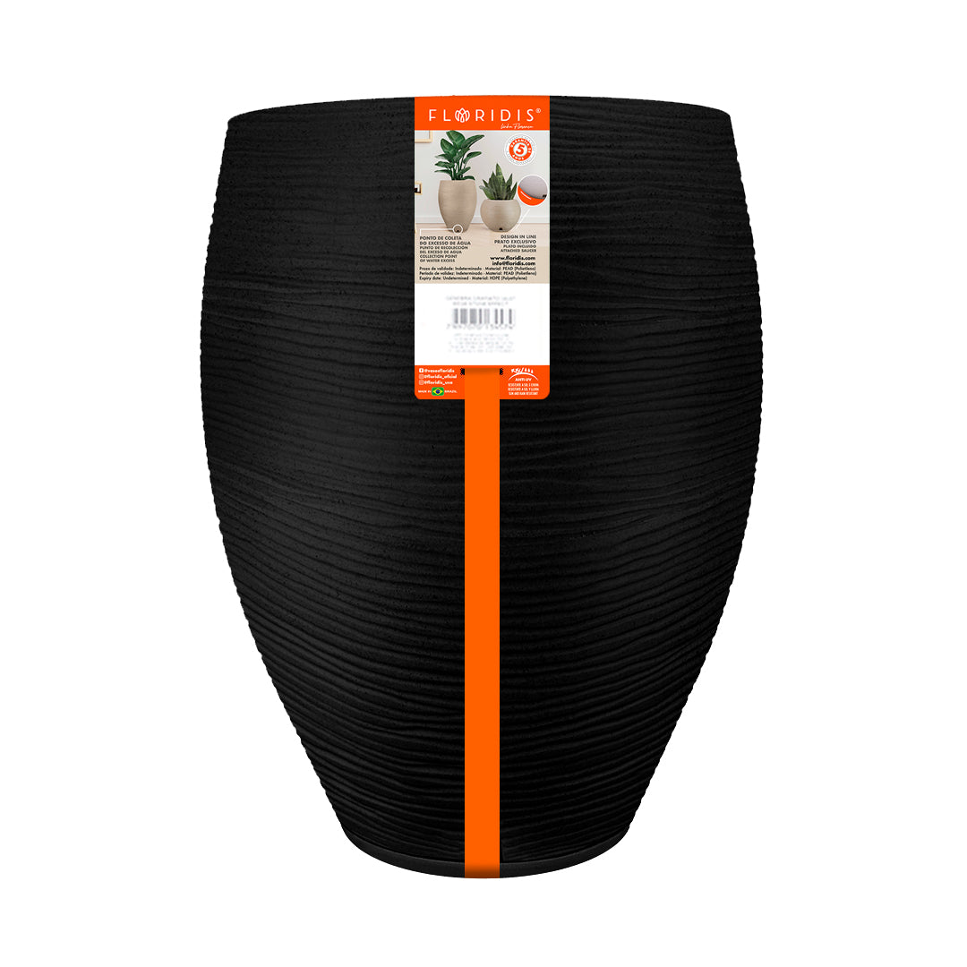 Maceta Florencia Sisal 35 x 60 cm C/Negro